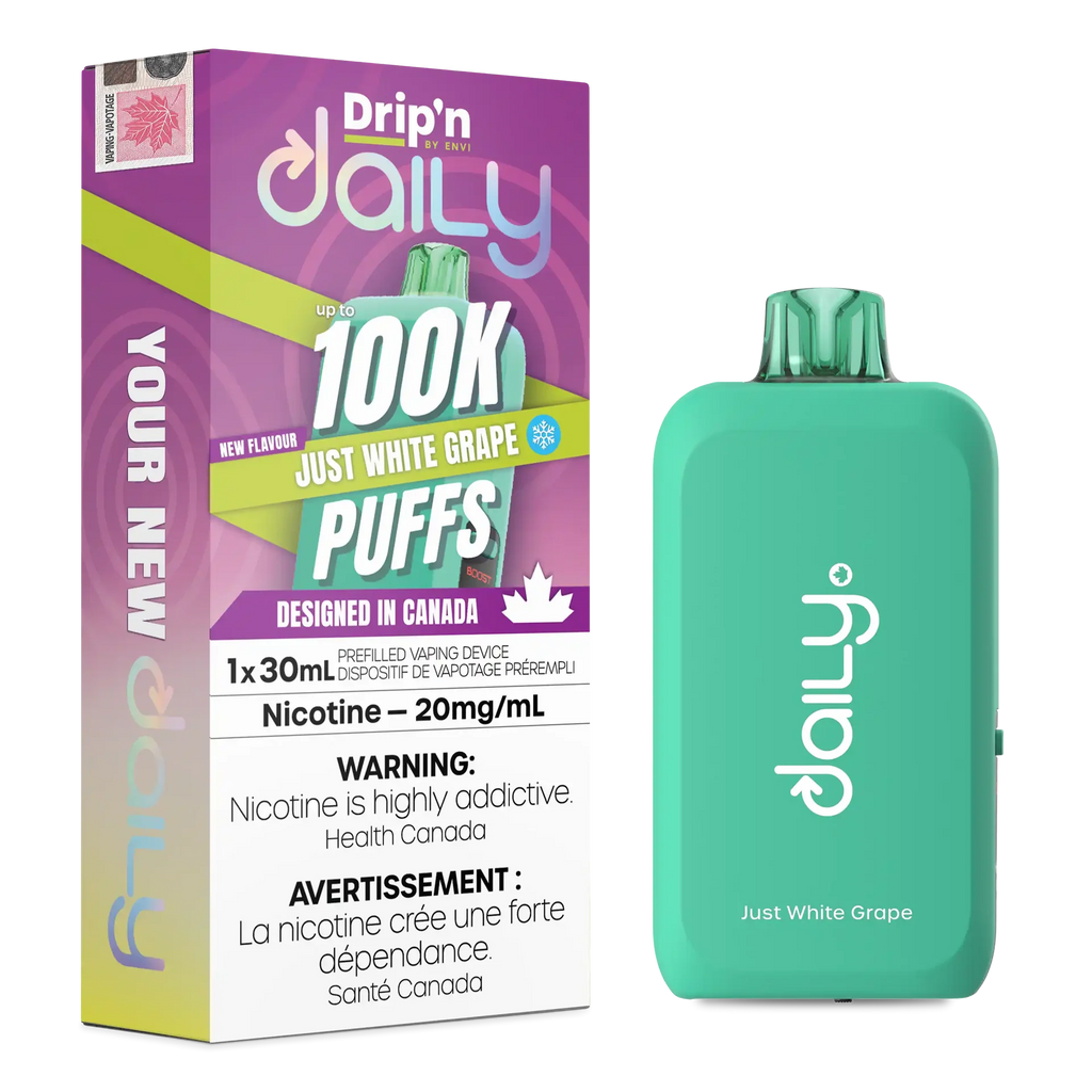 Just White Grape Drip'N Daily 30mL - Disposable Vape 100K