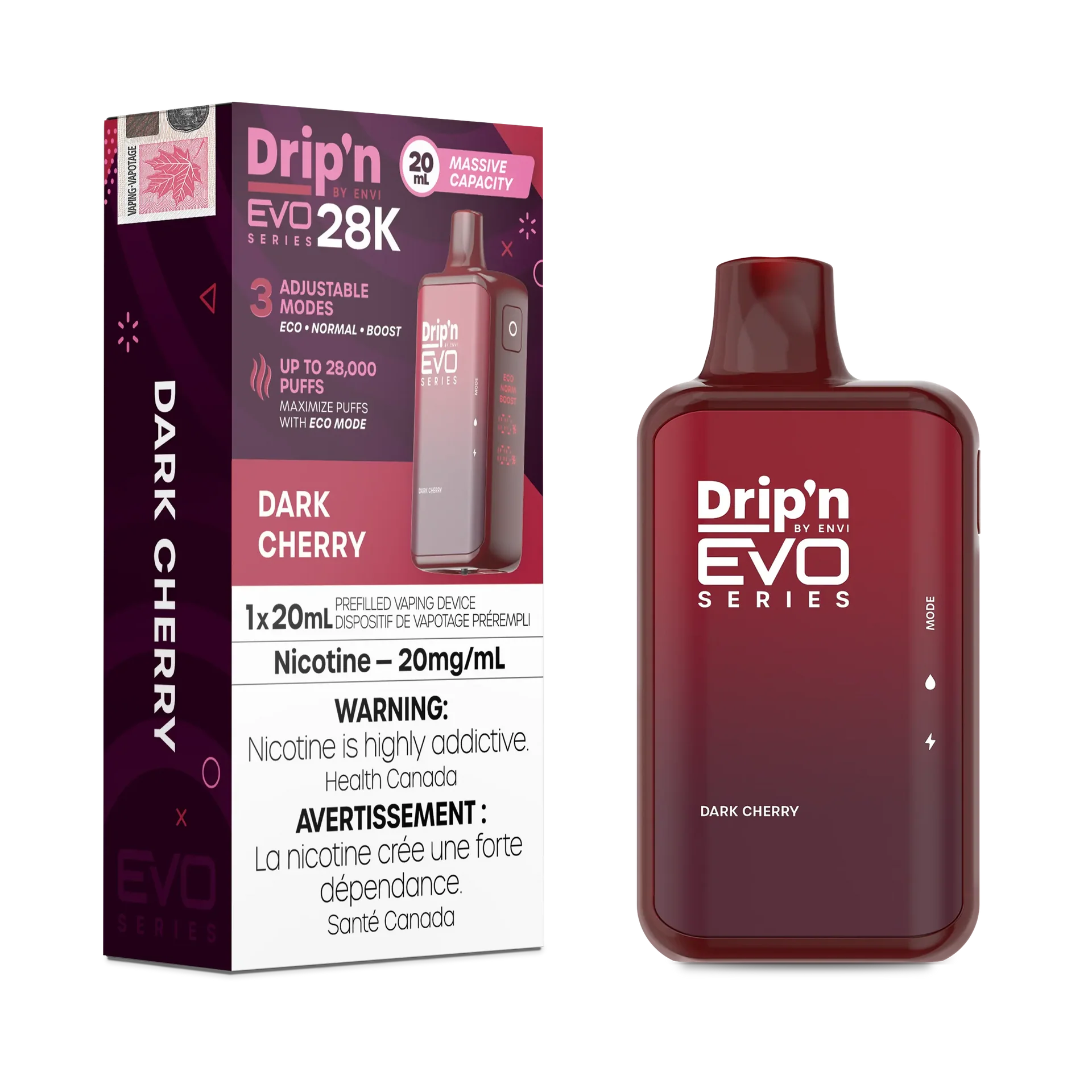 Dark Cherry Drip'N Evo - Disposable 28K by DRIP'N