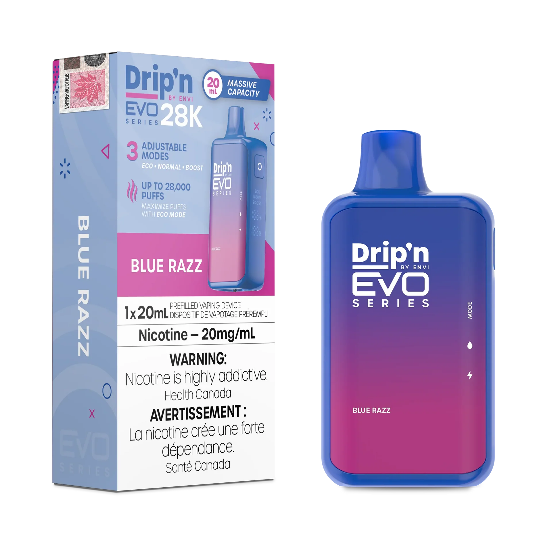 Blue Razz Drip'N Evo - Disposable 28K by DRIP'N