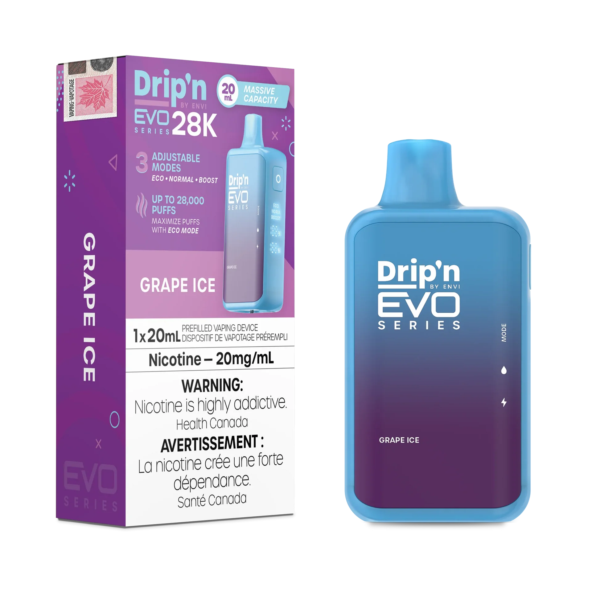 Grape Ice Drip'N Evo - Disposable 28K by DRIP'N