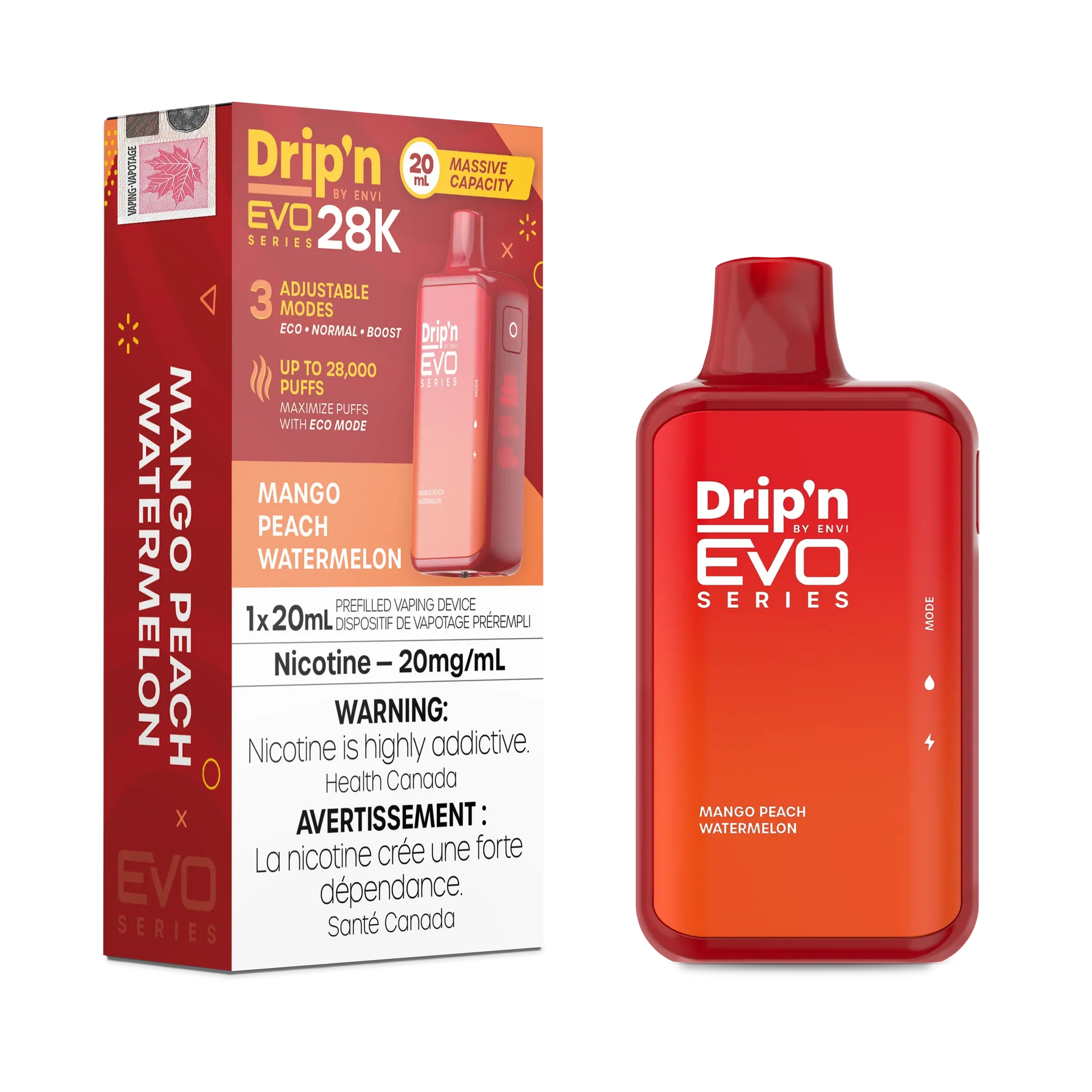 Mango Peach Watermelon Drip'N Evo - Disposable 28K by DRIP'N