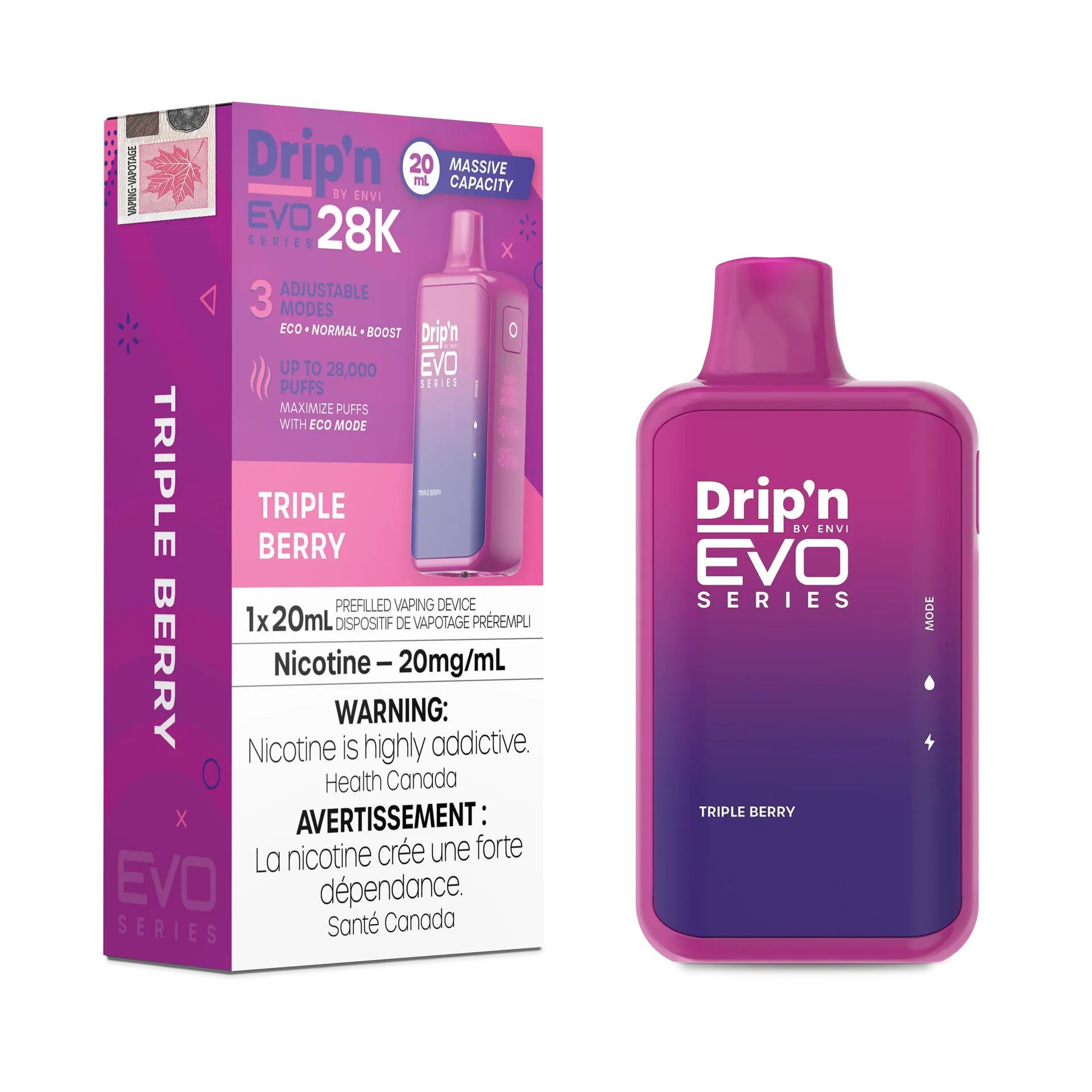 Triple Berry Drip'N Evo - Disposable 28K by DRIP'N