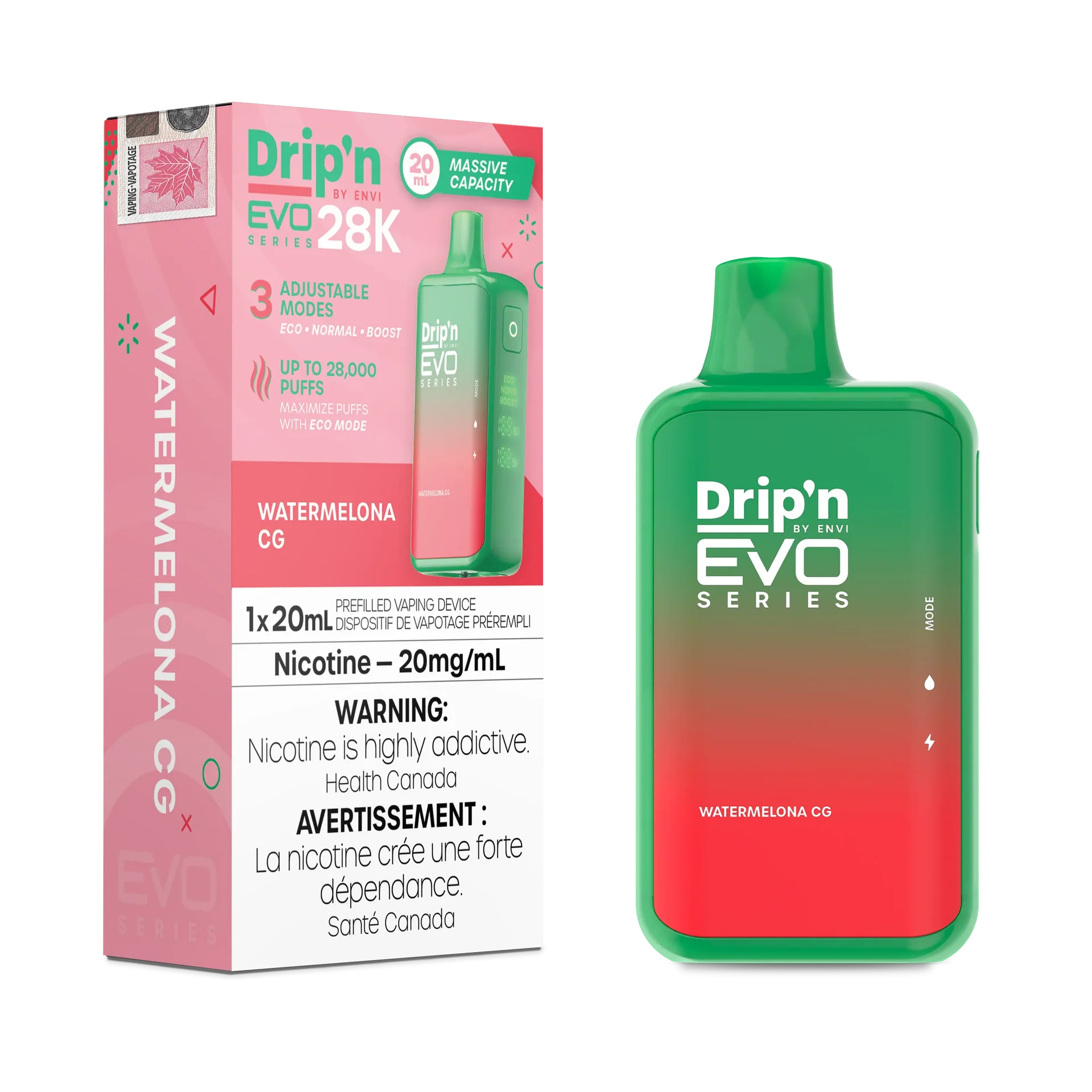 Watermelon CG Drip'N Evo - Disposable 28K
