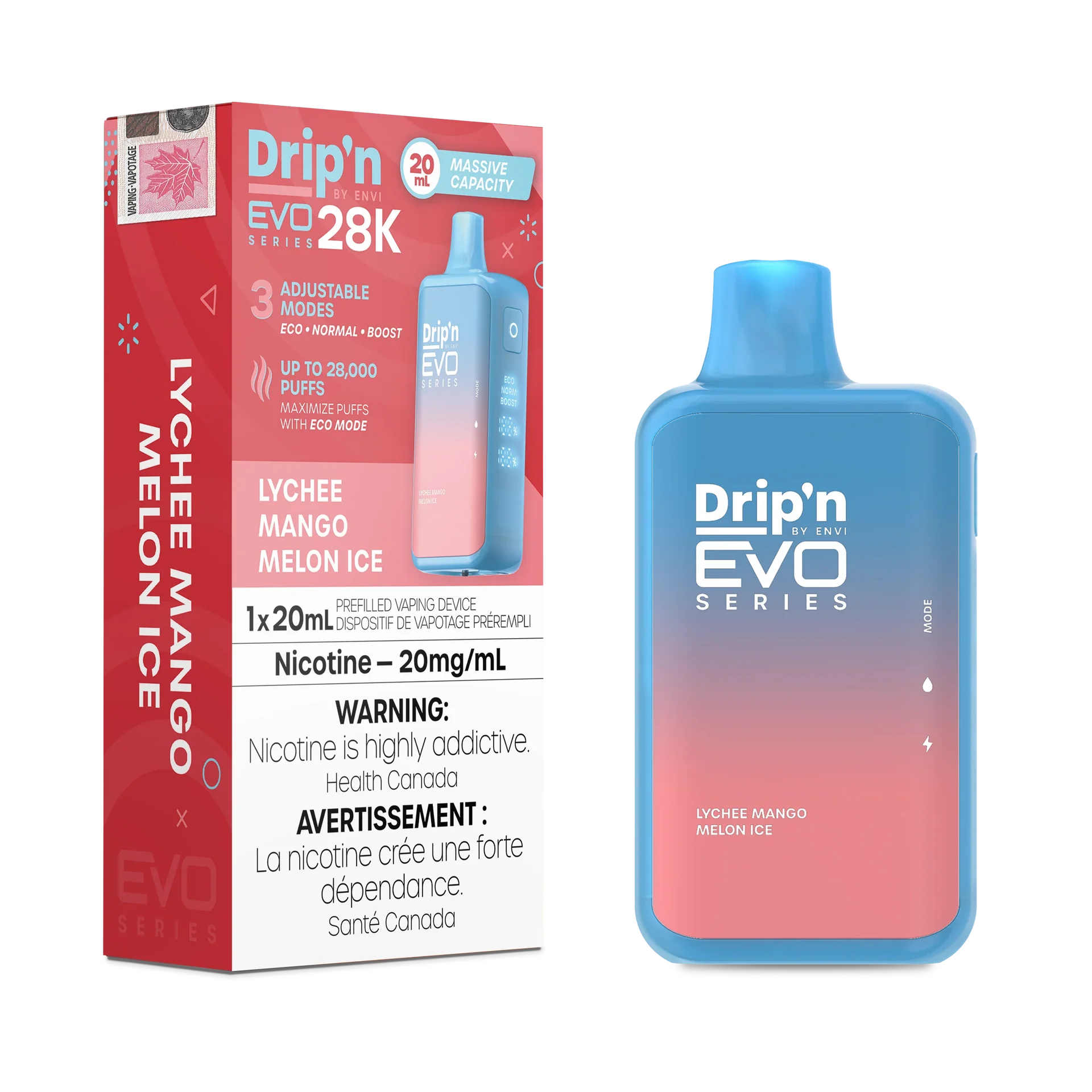 Lychee Mango Melon Ice Drip'N Evo - Disposable 28K by DRIP'N