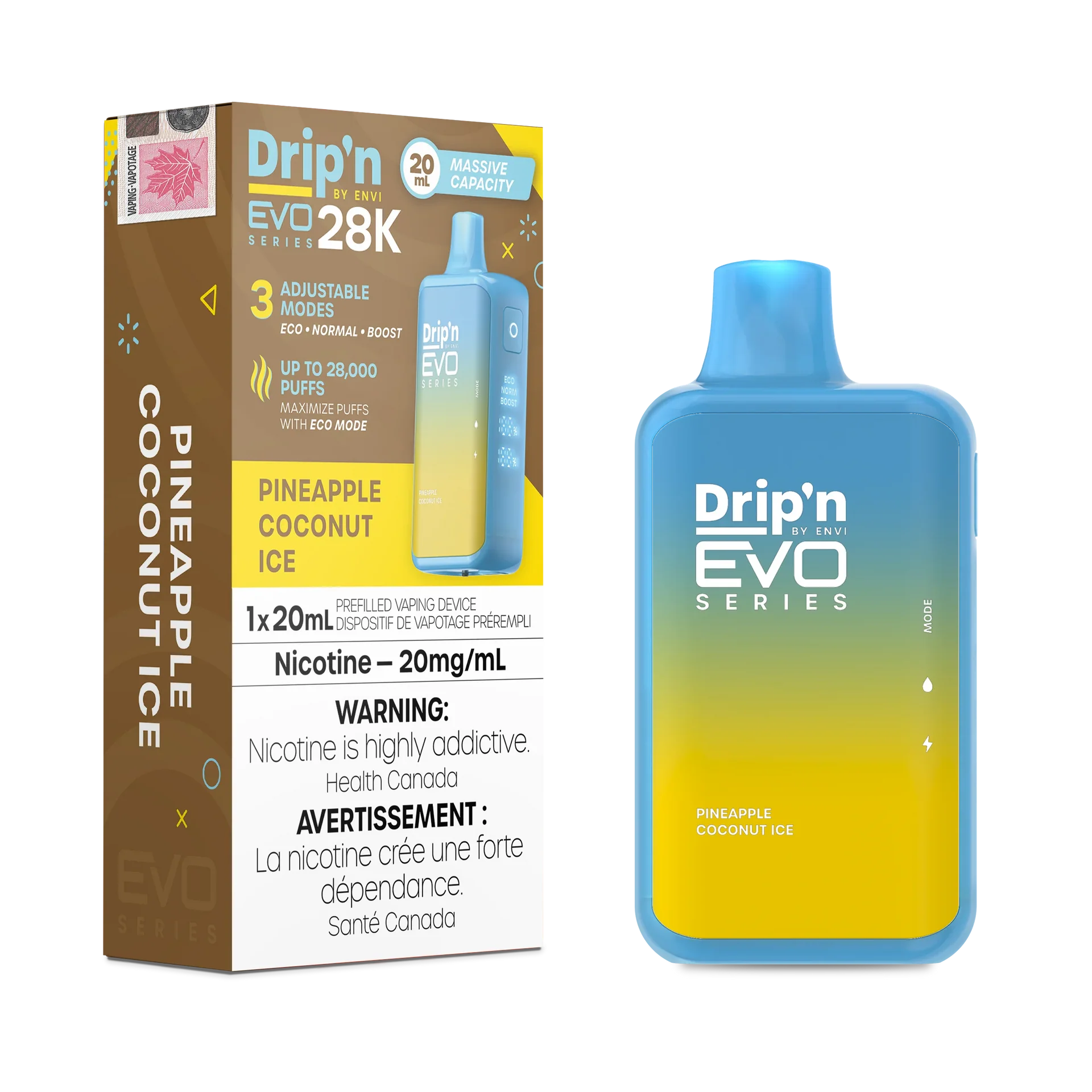 Pineapple Coconut Ice Drip'N Evo - Disposable 28K by DRIP'N