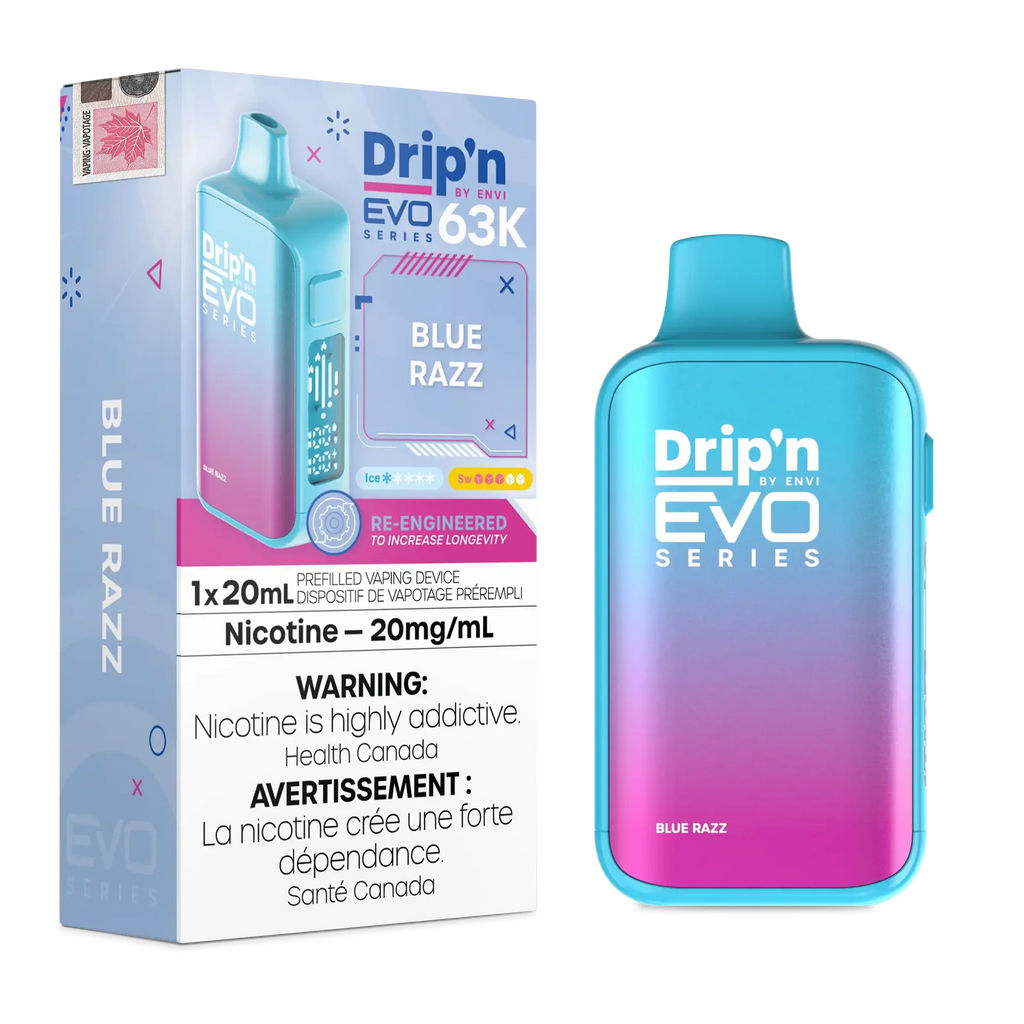 Blue Razz Drip'n by Envi EVO 63K - Disposable Vape by DRIP'N — view 1