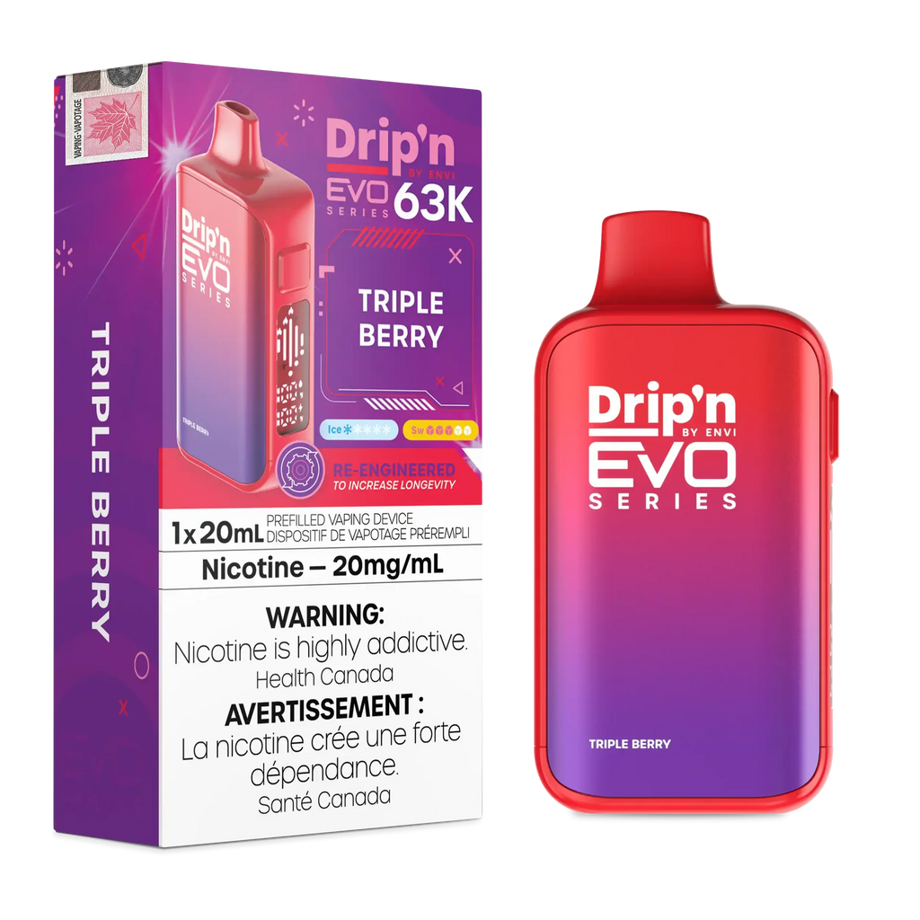 Triple Berry Drip'n by Envi EVO 63K - Disposable Vape