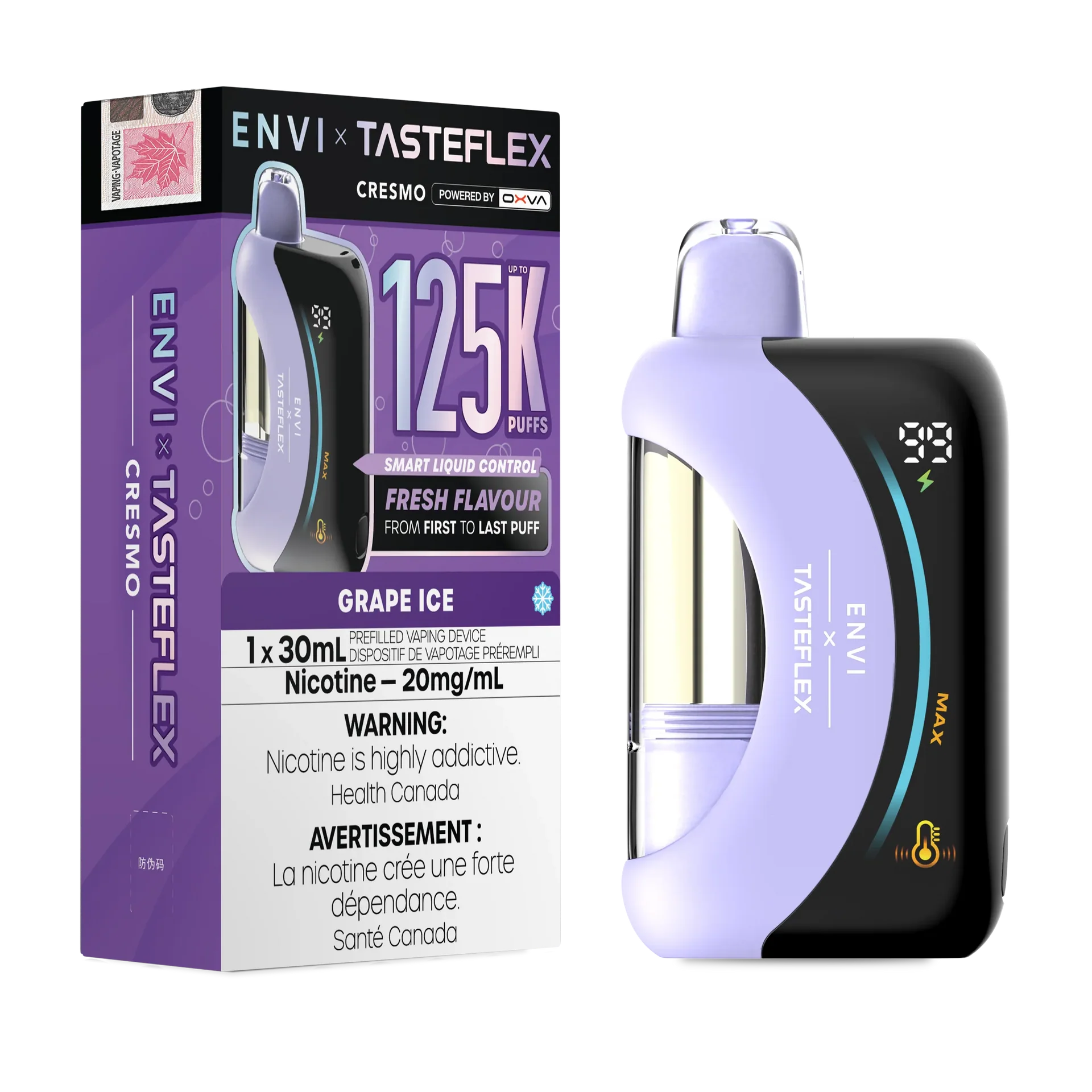 Grape Ice Envi X Tasteflex (Cresmo) - Disposable 125K