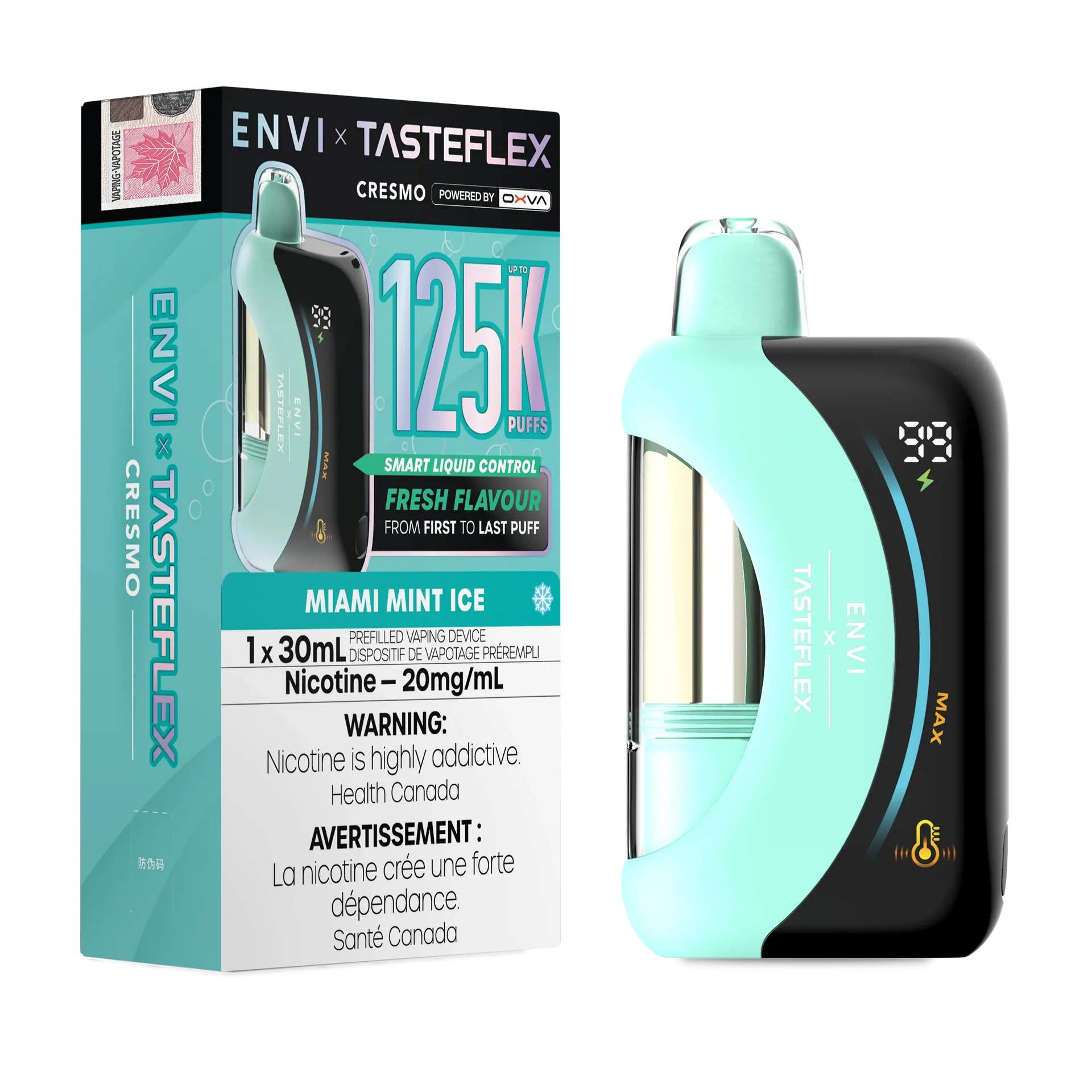 Miami Mint Ice Envi X Tasteflex (Cresmo) - Disposable 125K