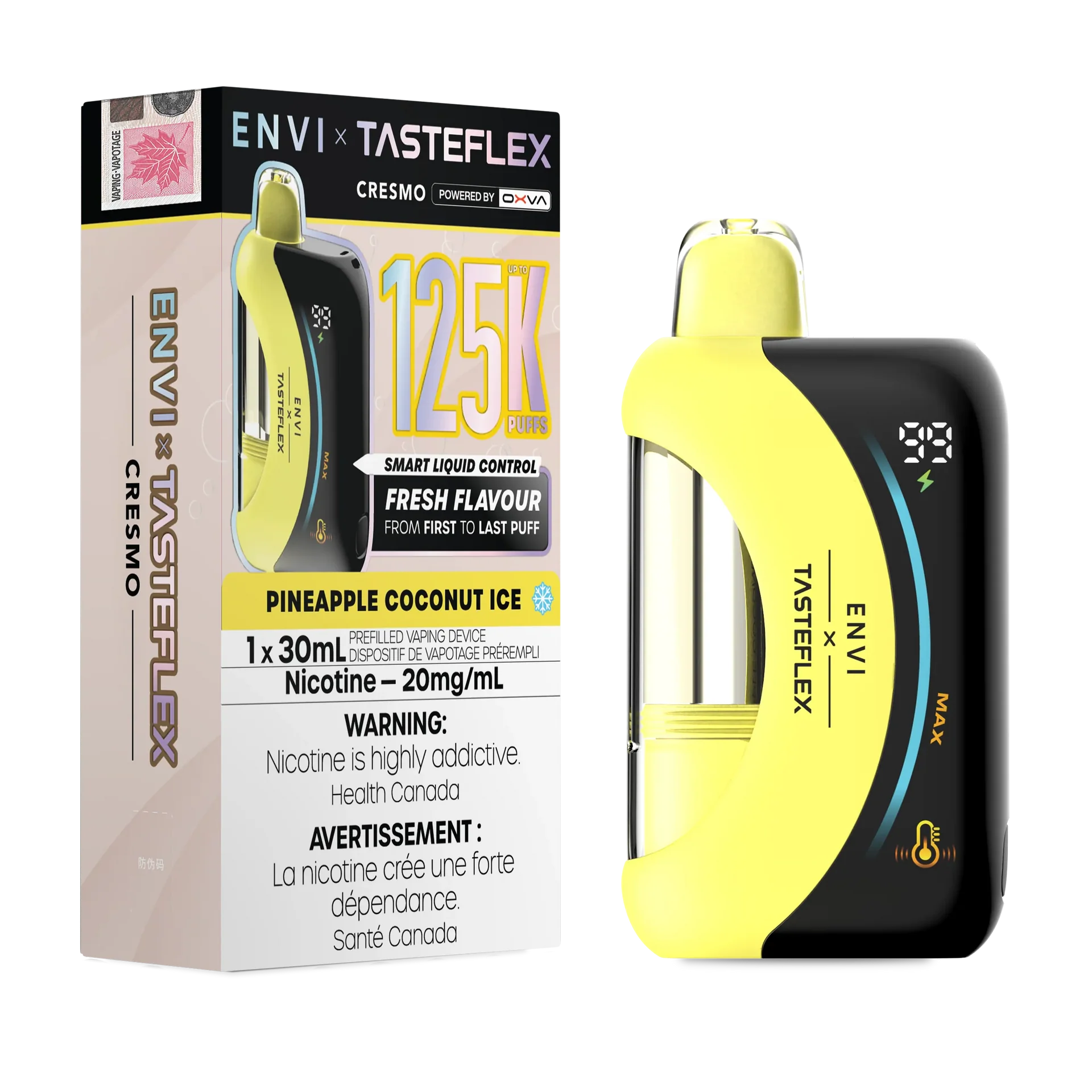 Pineapple Coconut Ice Envi X Tasteflex (Cresmo) - Disposable 125K