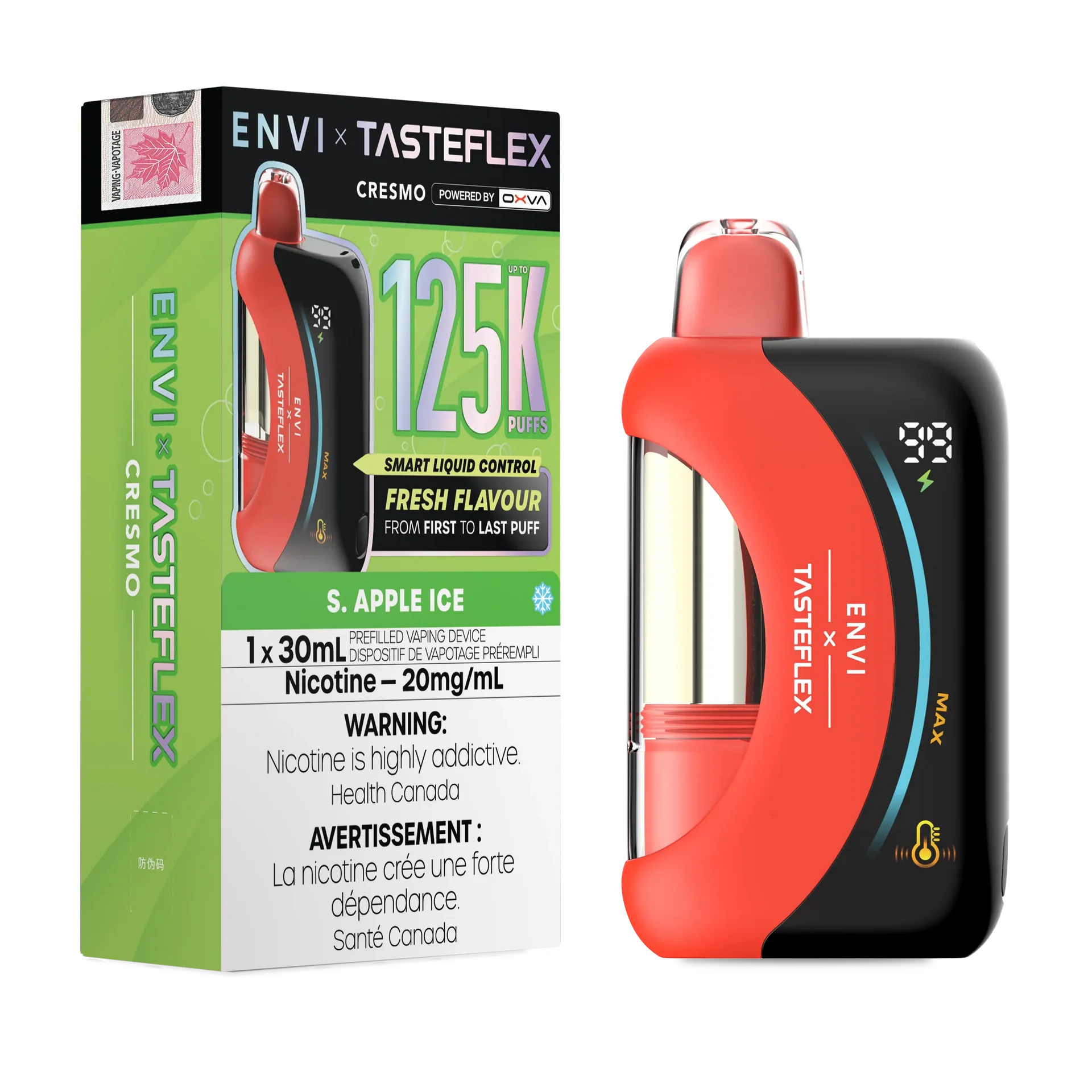 S. Apple Ice Envi X Tasteflex (Cresmo) - Disposable 125K