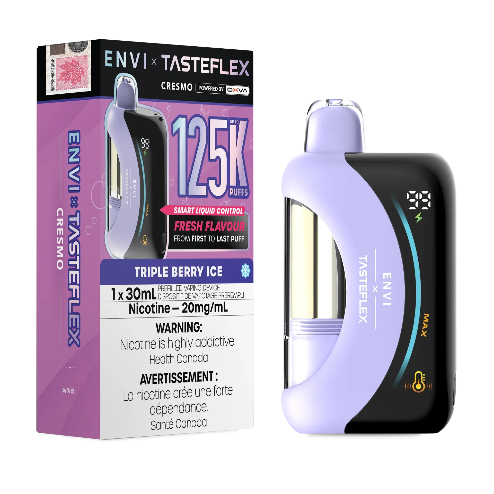Triple Berry Ice Envi X Tasteflex (Cresmo) - Disposable 125K