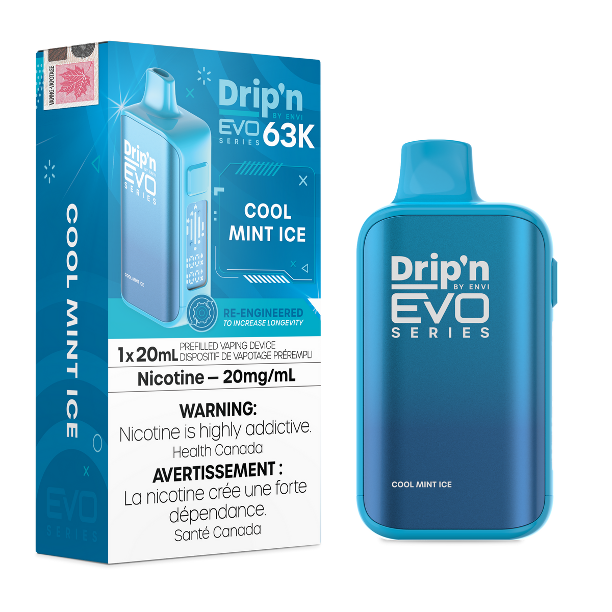 Cool Mint Ice Drip'n by Envi EVO 63K - Disposable Vape