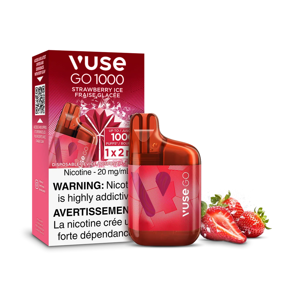 Strawberry Ice Vuse GO 1000 - Disposable Vape