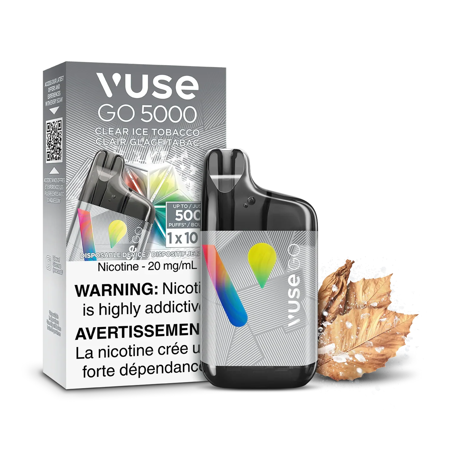 Clear Ice Tobacco Vuse GO 5000 - Disposable Vape