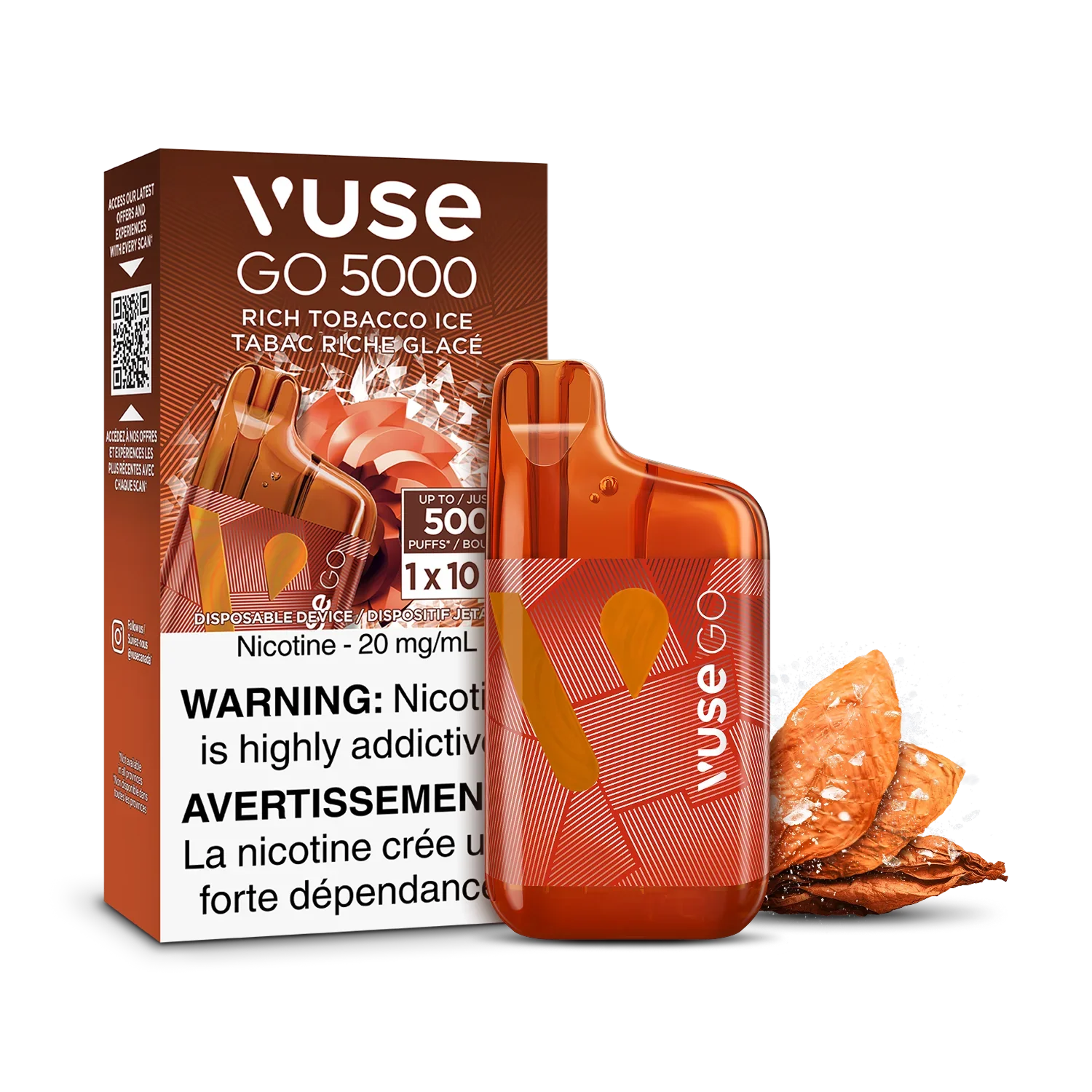 Rich Tobacco Ice Vuse GO 5000 - Disposable Vape