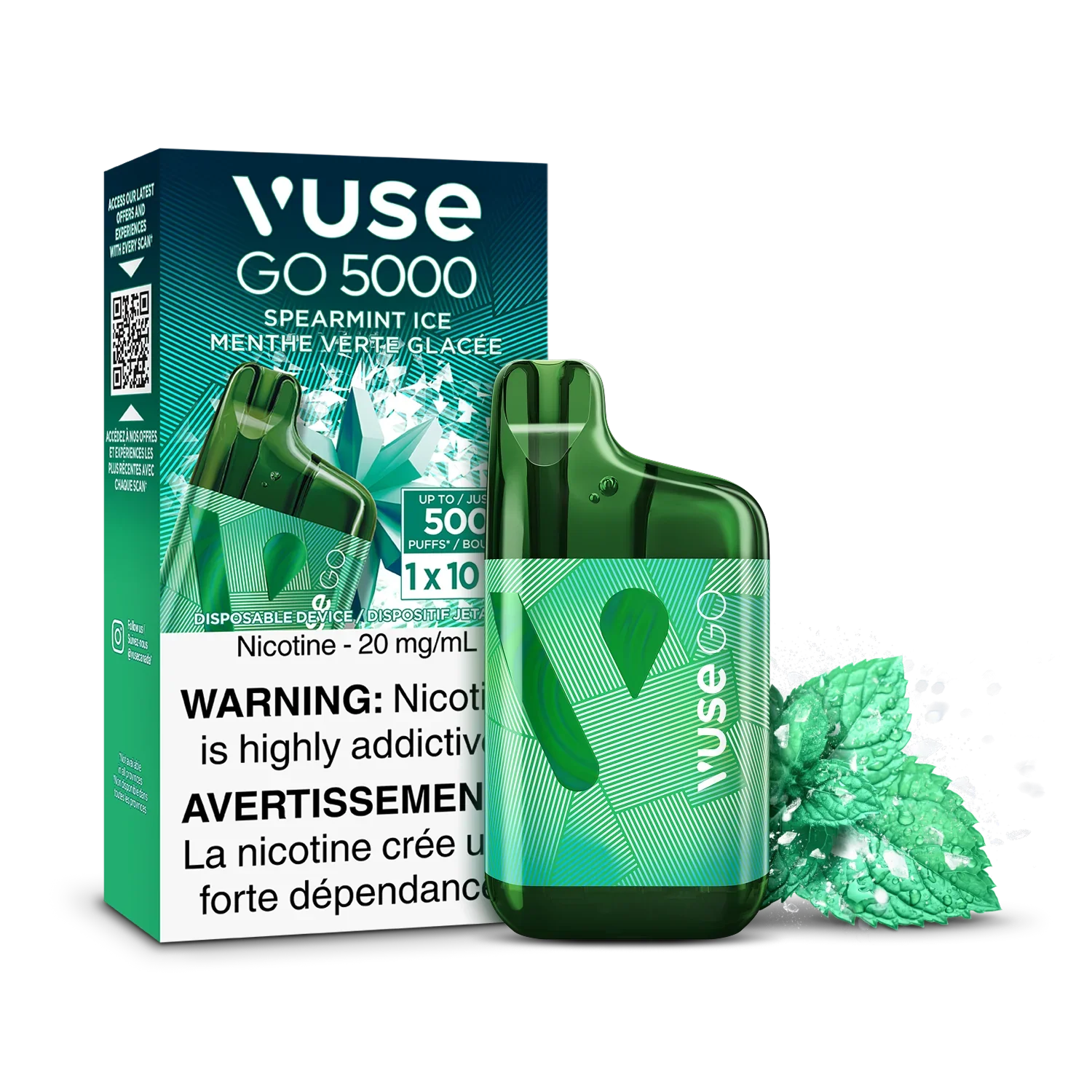 Spearmint Ice Vuse GO 5000 - Disposable Vape