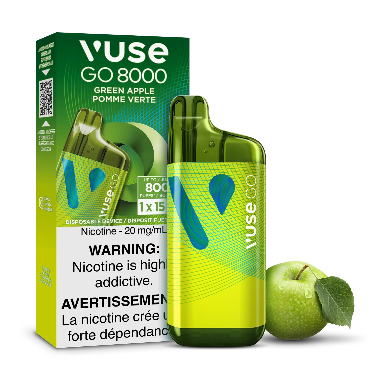 Green Apple Vuse GO 8000 - Disposable Vape