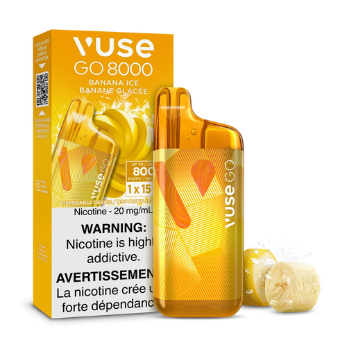 Banana Ice Vuse GO 8000 - Disposable Vape