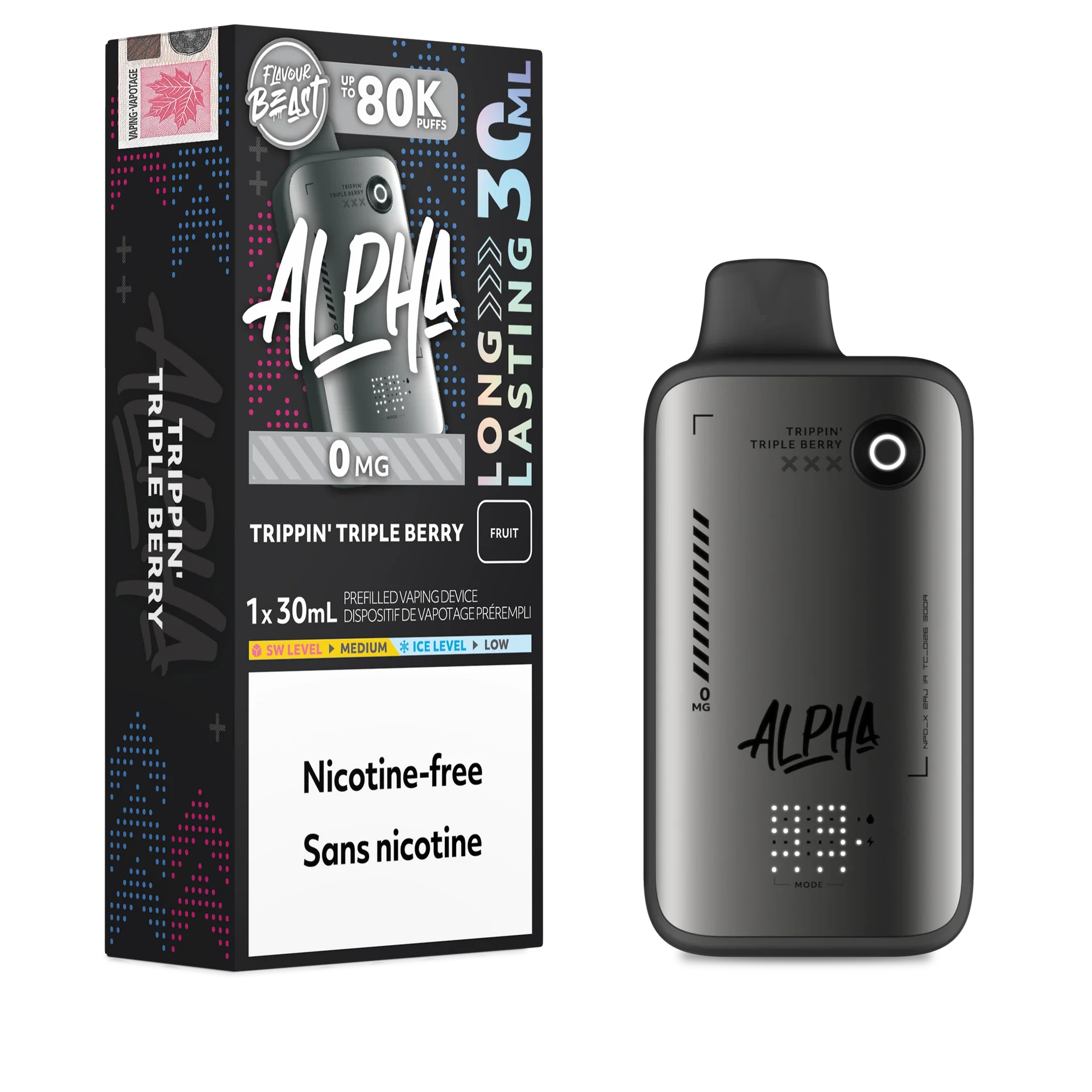 Trippin' Triple Berry Flavour Beast Alpha - Disposable Vape 80K