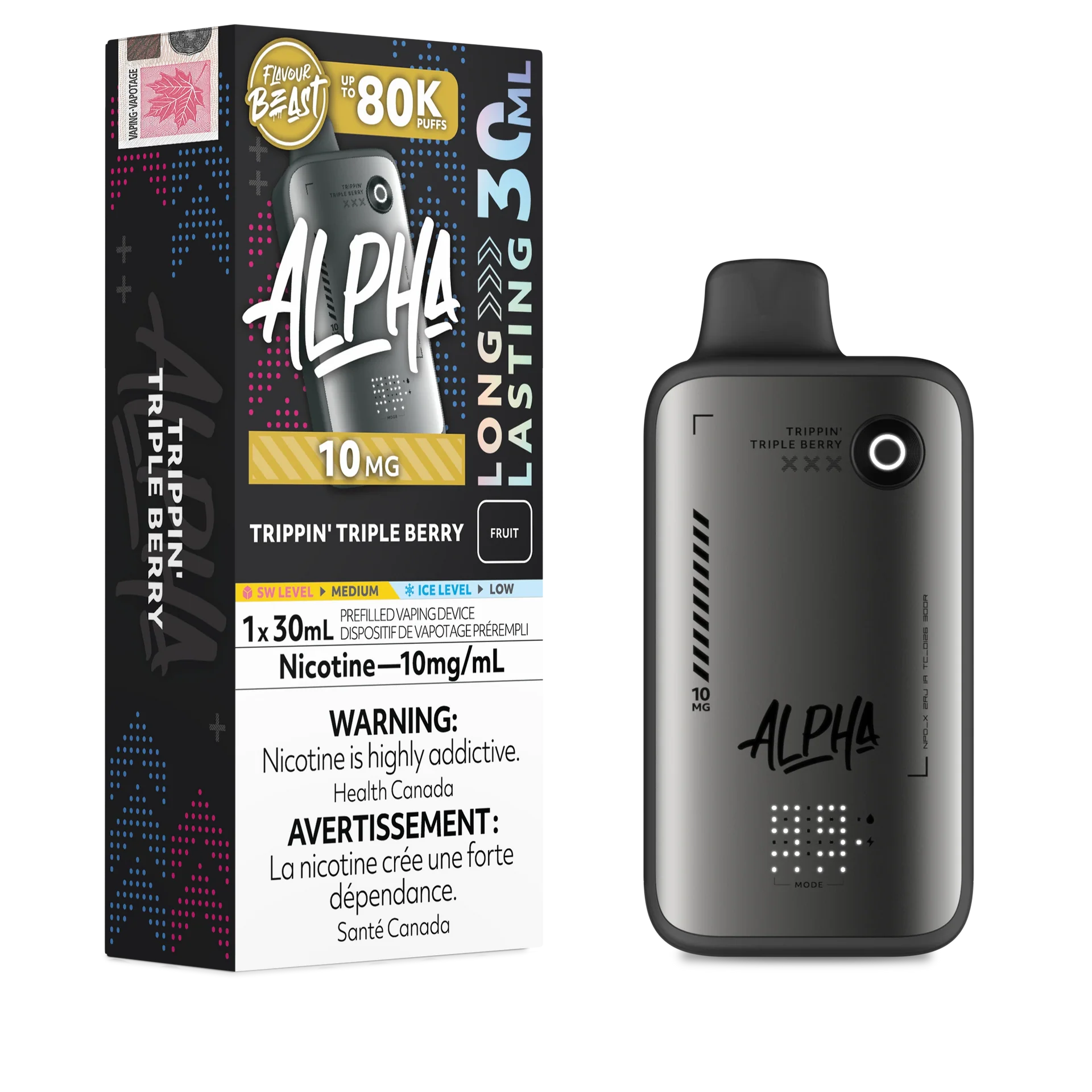 Trippin' Triple Berry Flavour Beast Alpha - Disposable Vape 80K