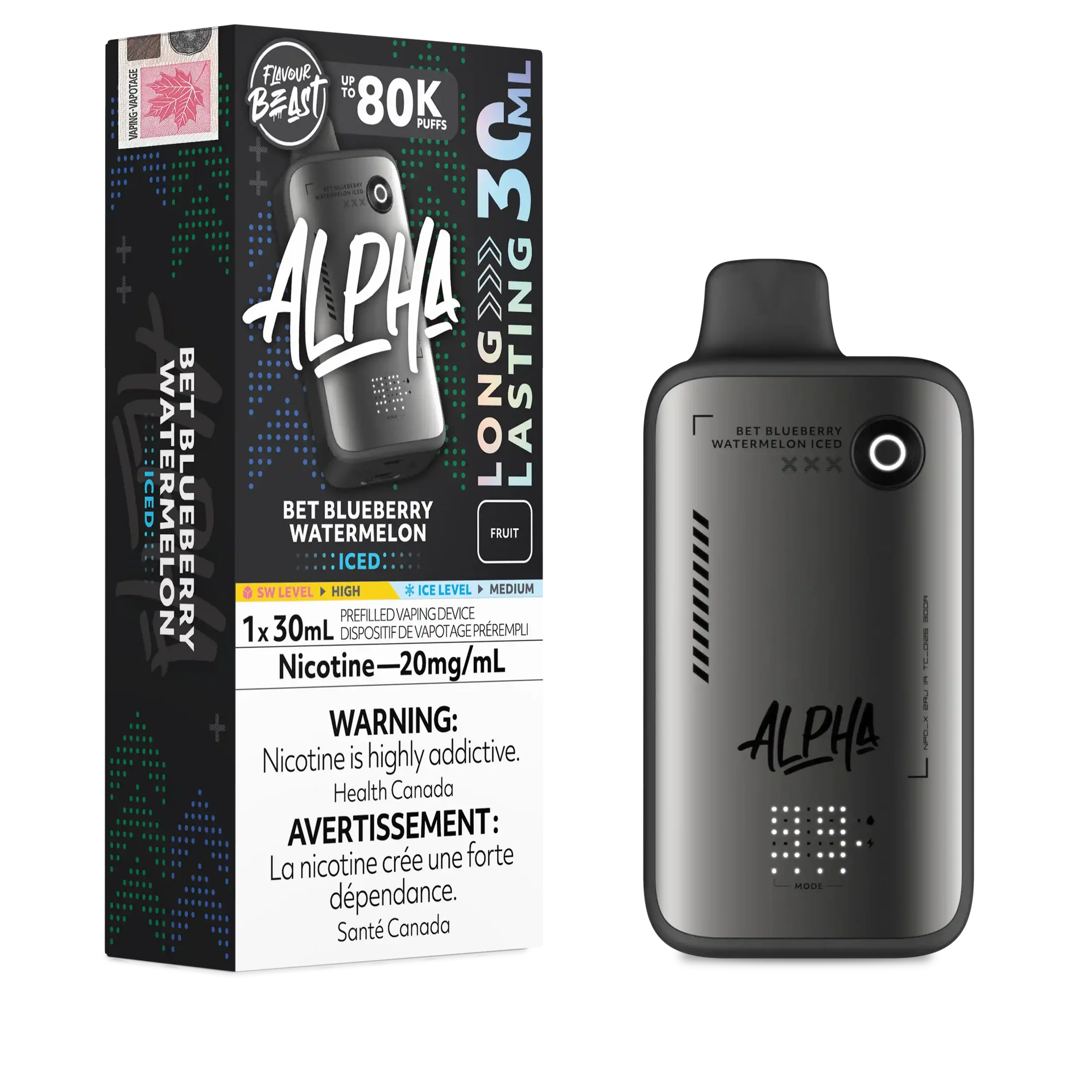 Bet Blueberry Watermelon Iced Flavour Beast Alpha - Disposable Vape 80K by FLAVOUR BEAST