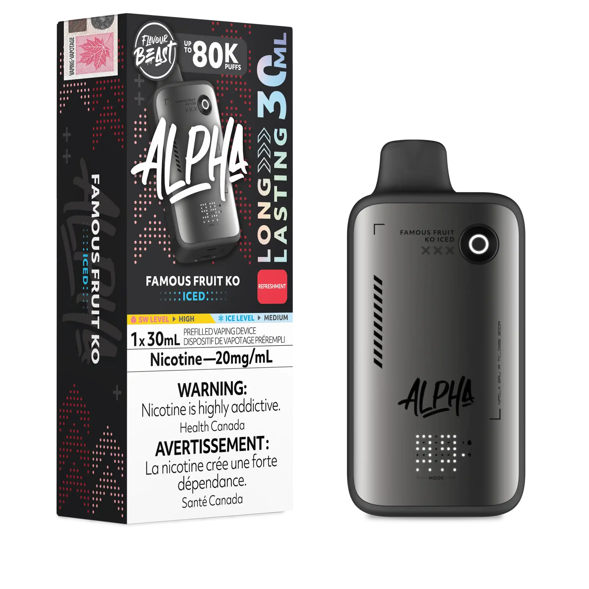 Famous Fruit KO Iced Flavour Beast Alpha - Disposable Vape 80K by FLAVOUR BEAST