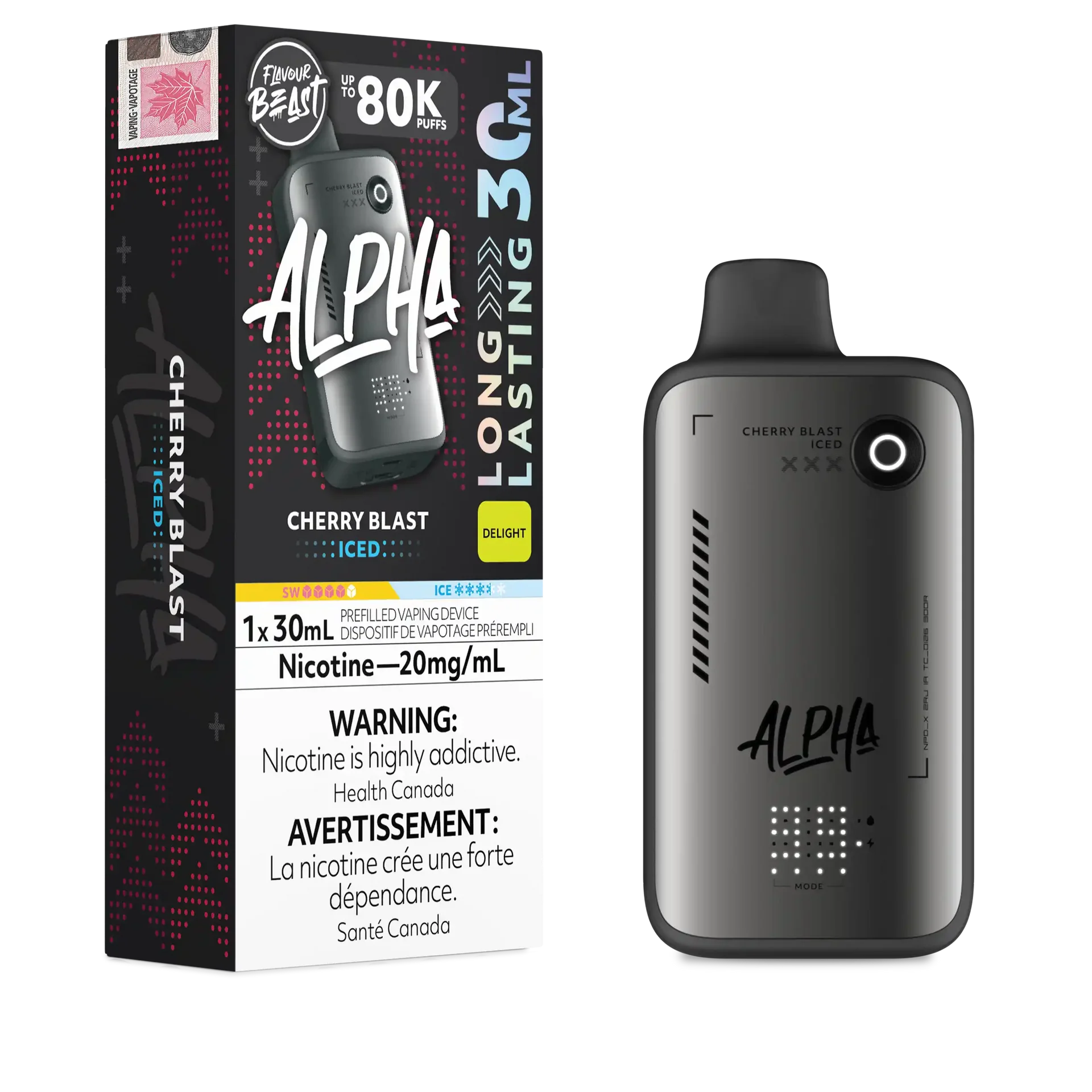 Cherry Blast Iced Flavour Beast Alpha - Disposable Vape 80K by FLAVOUR BEAST