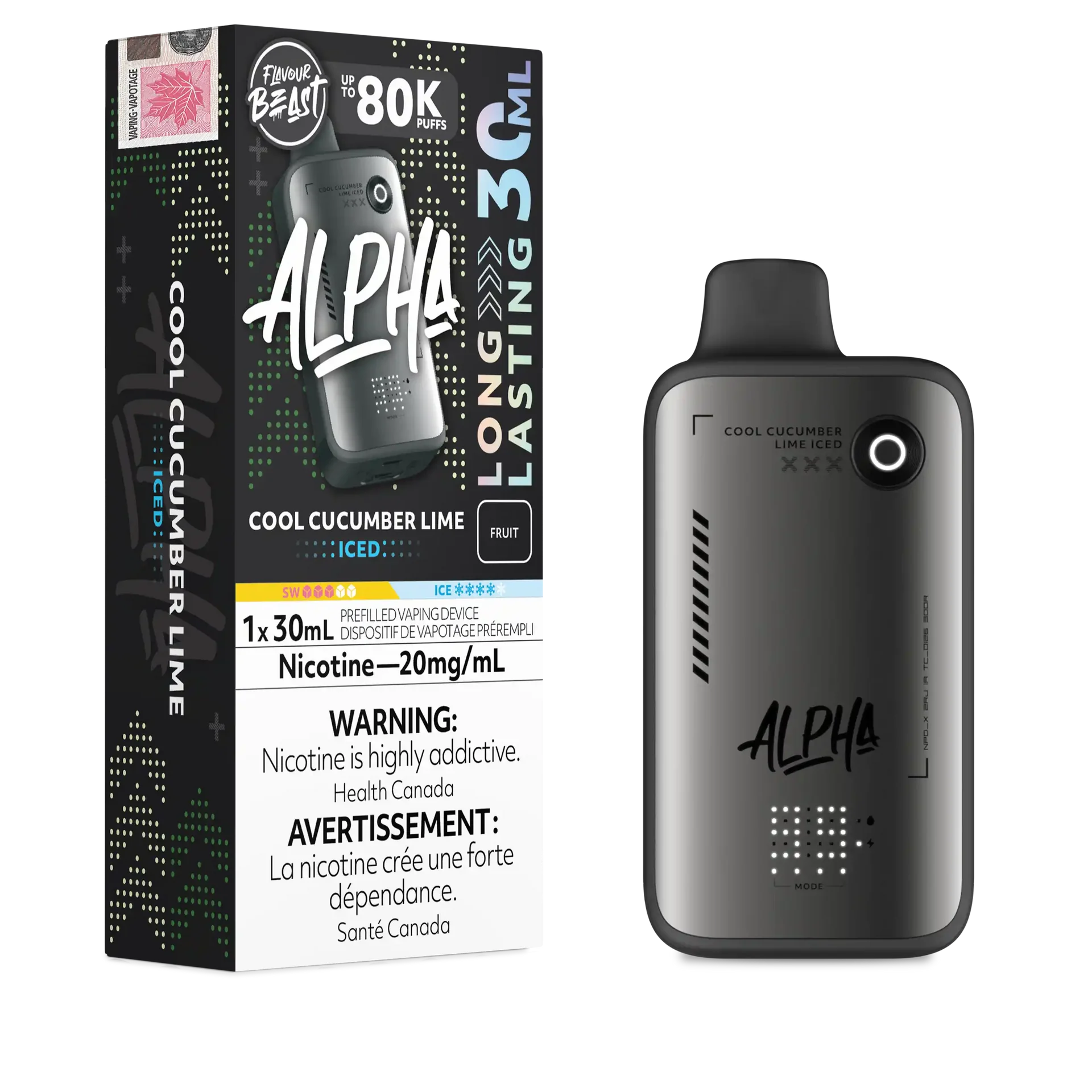 Cool Cucumber Lime Iced Flavour Beast Alpha - Disposable Vape 80K by FLAVOUR BEAST