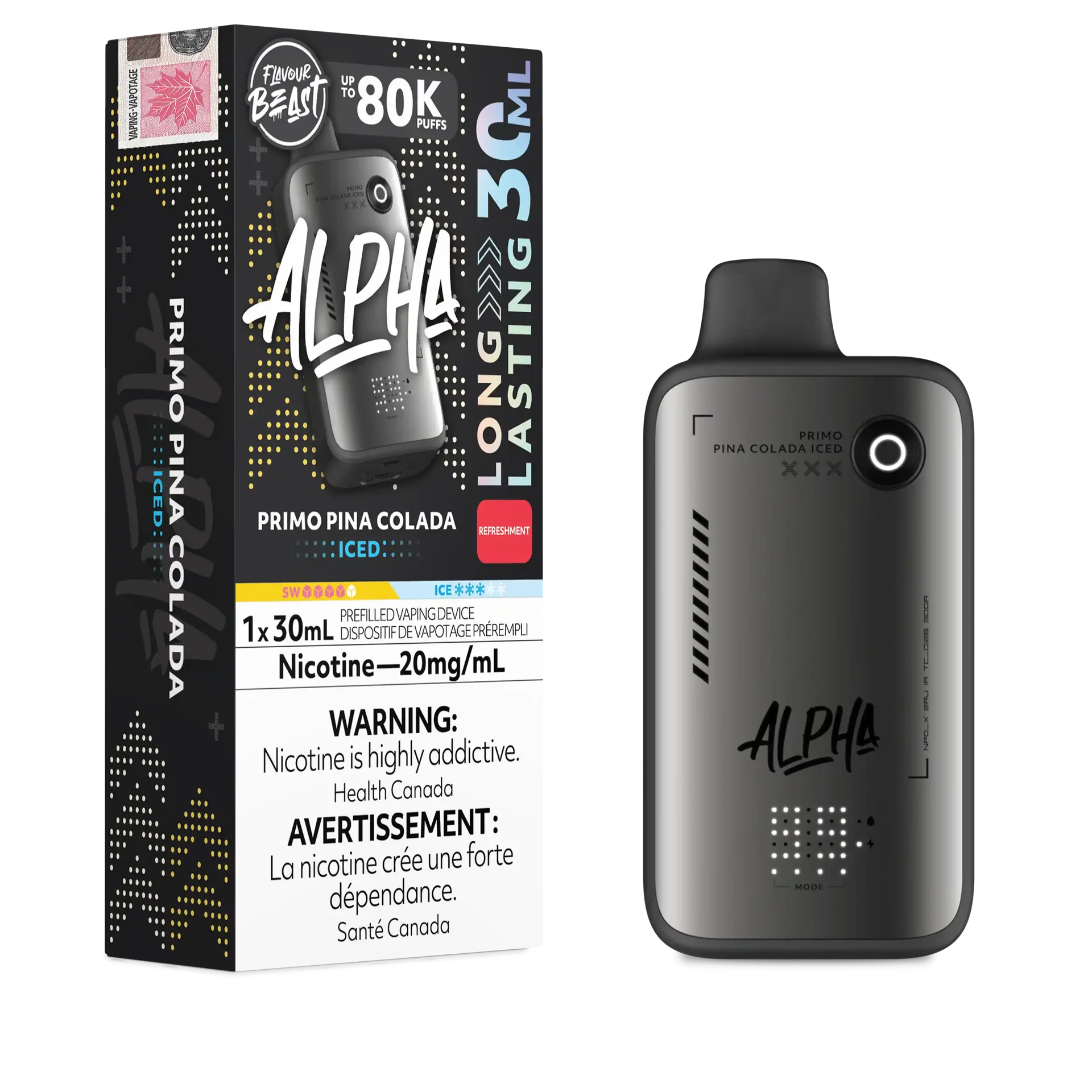 Primo Pina Colada Iced Flavour Beast Alpha - Disposable Vape 80K by FLAVOUR BEAST