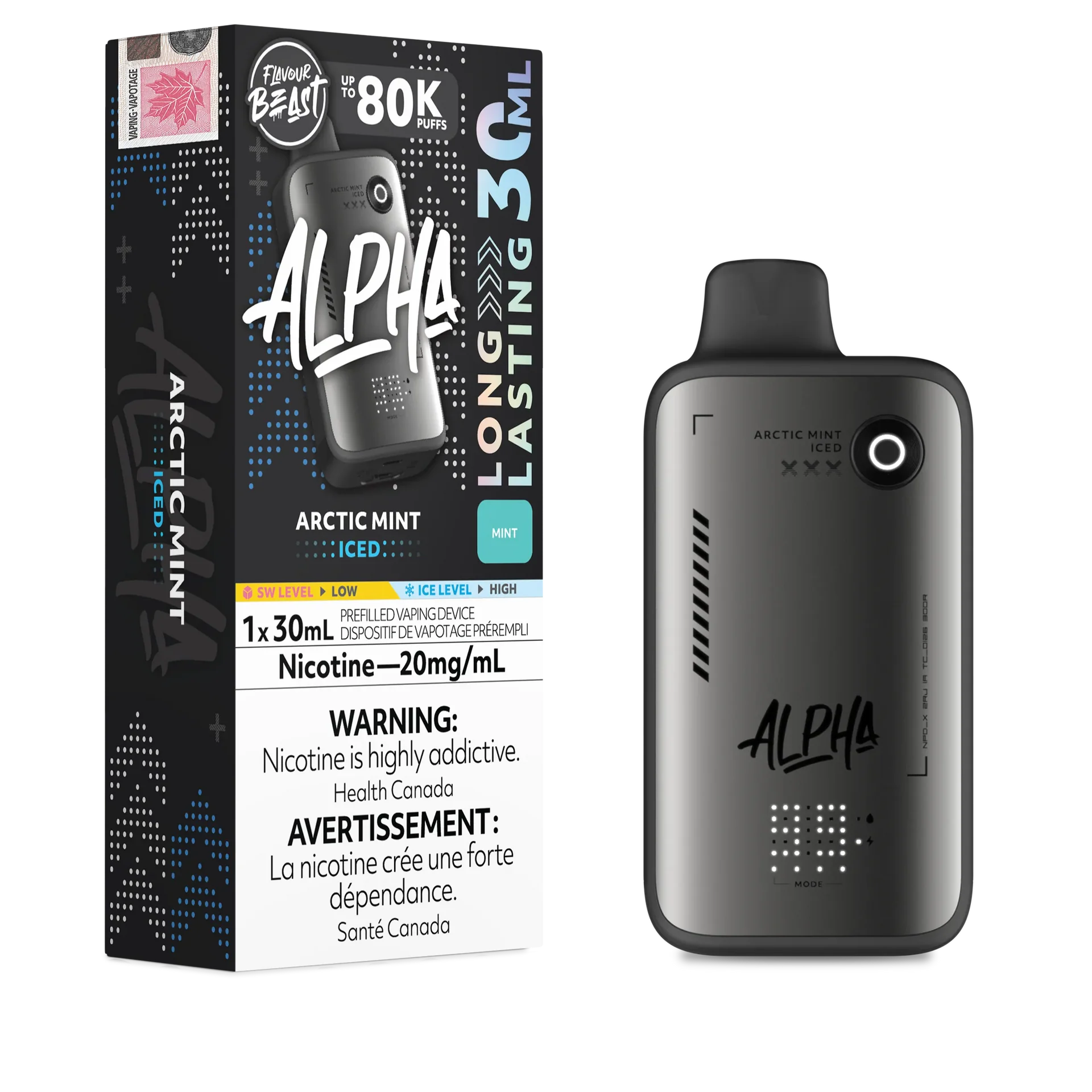 Arctic Mint Iced Flavour Beast Alpha - Disposable Vape 80K by FLAVOUR BEAST