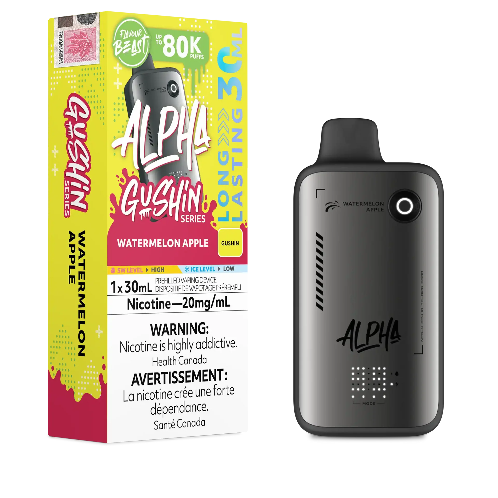 Gushin Watermelon Apple Flavour Beast Alpha - Disposable Vape 80K by FLAVOUR BEAST