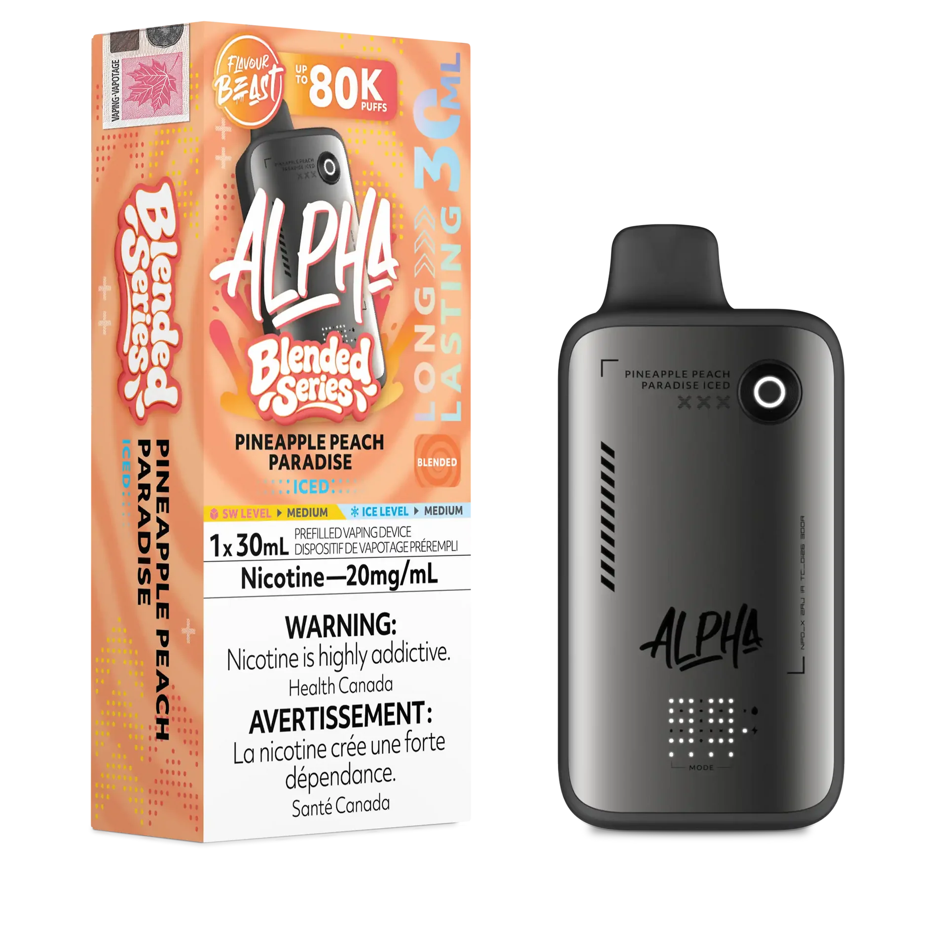 Pineapple Peach Paradise Iced Flavour Beast Alpha - Disposable Vape 80K by FLAVOUR BEAST