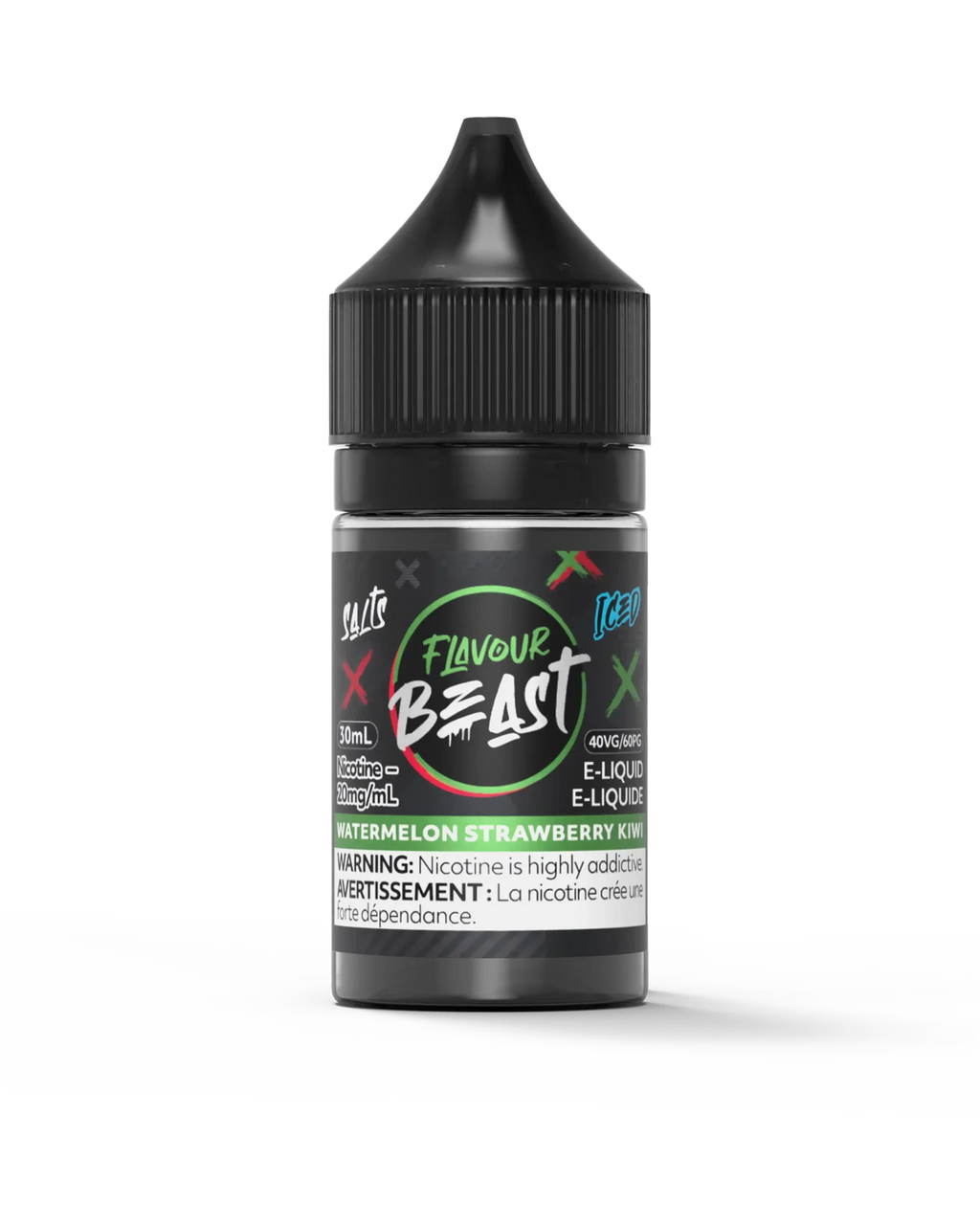 Watermelon Strawberry Kiwi Iced by Flavour Beast Salt by FLAVOUR BEAST — view 1