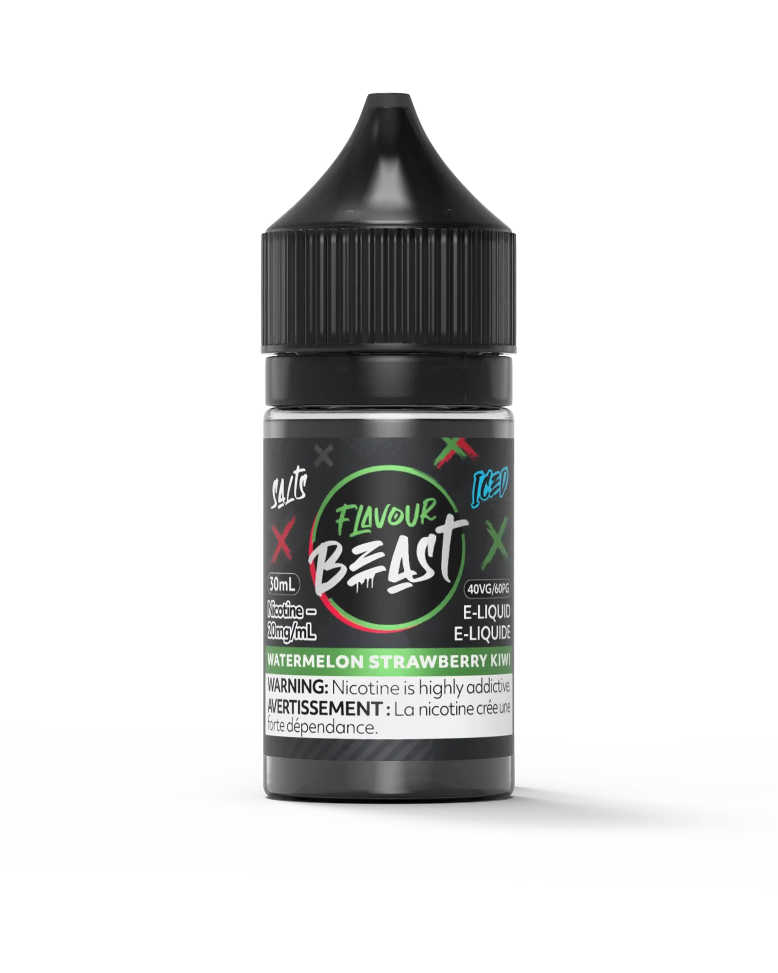 Watermelon Strawberry Kiwi Iced by Flavour Beast Salt by FLAVOUR BEAST — view 1