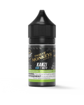 Kanzi Iced Salt Nicotine E-Liquid by Twelve Monkeys x Flavour Beast, 30mL bottle with black cap and green label.