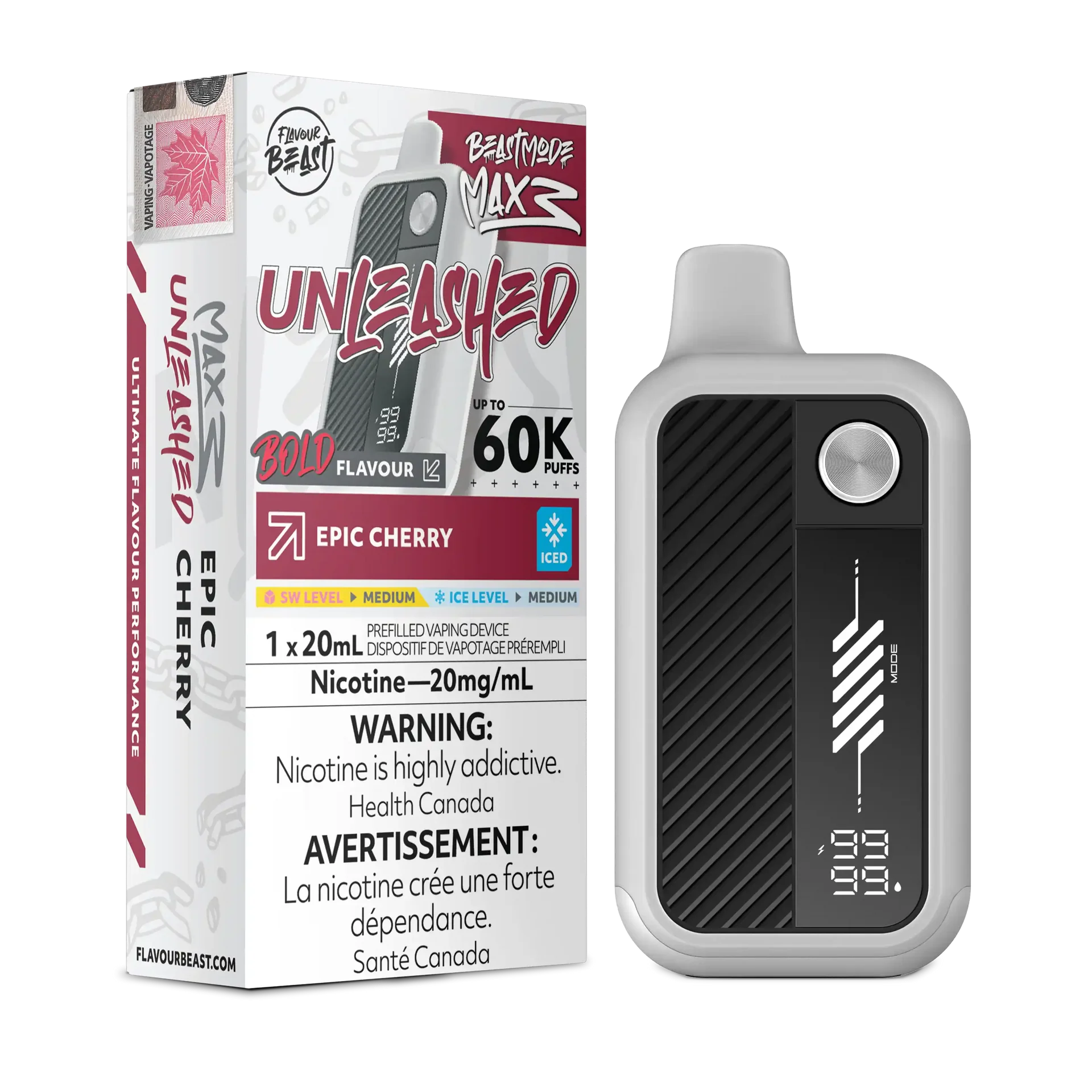 Epic Cherry Iced Flavour Beast Mode Max 3 - Disposable Vape 60K