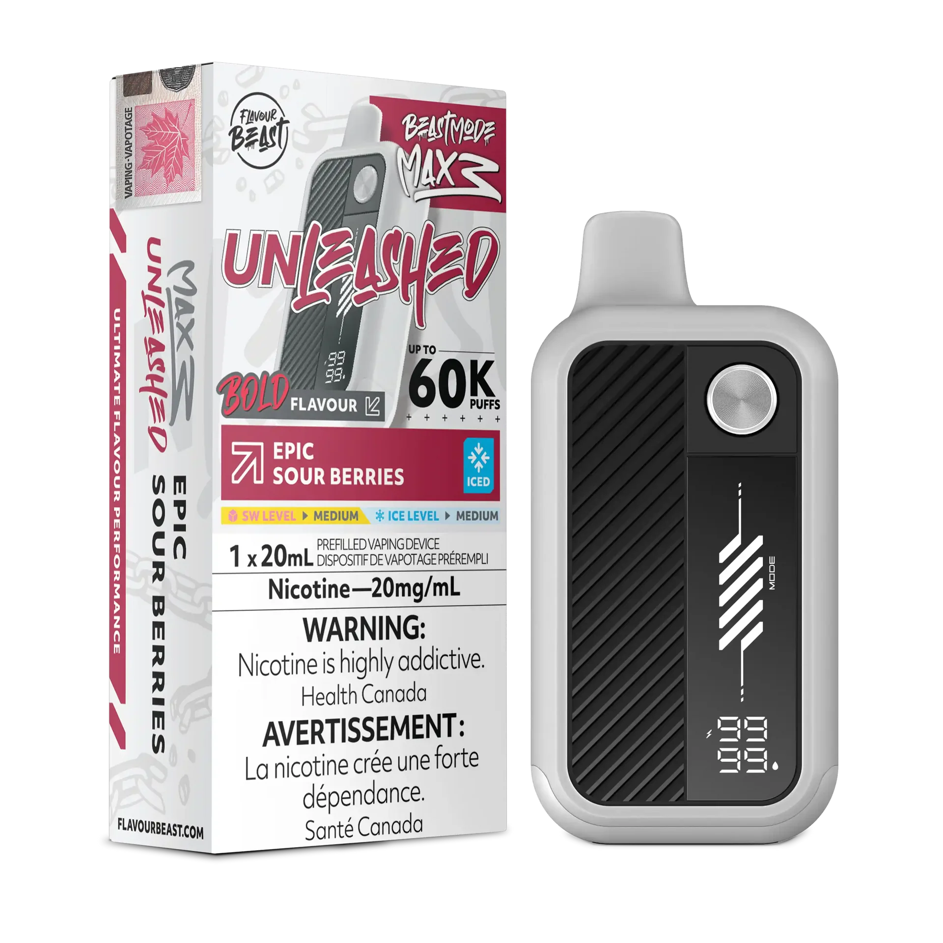 Epic Sour Berries Iced Flavour Beast Mode Max 3 - Disposable Vape 60K
