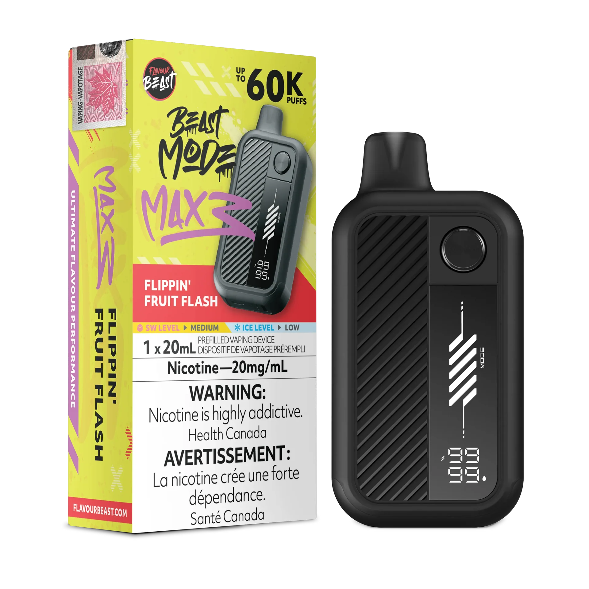 Flippin' Fruit Flash Flavour Beast Mode Max 3 - Disposable Vape 60K by FLAVOUR BEAST