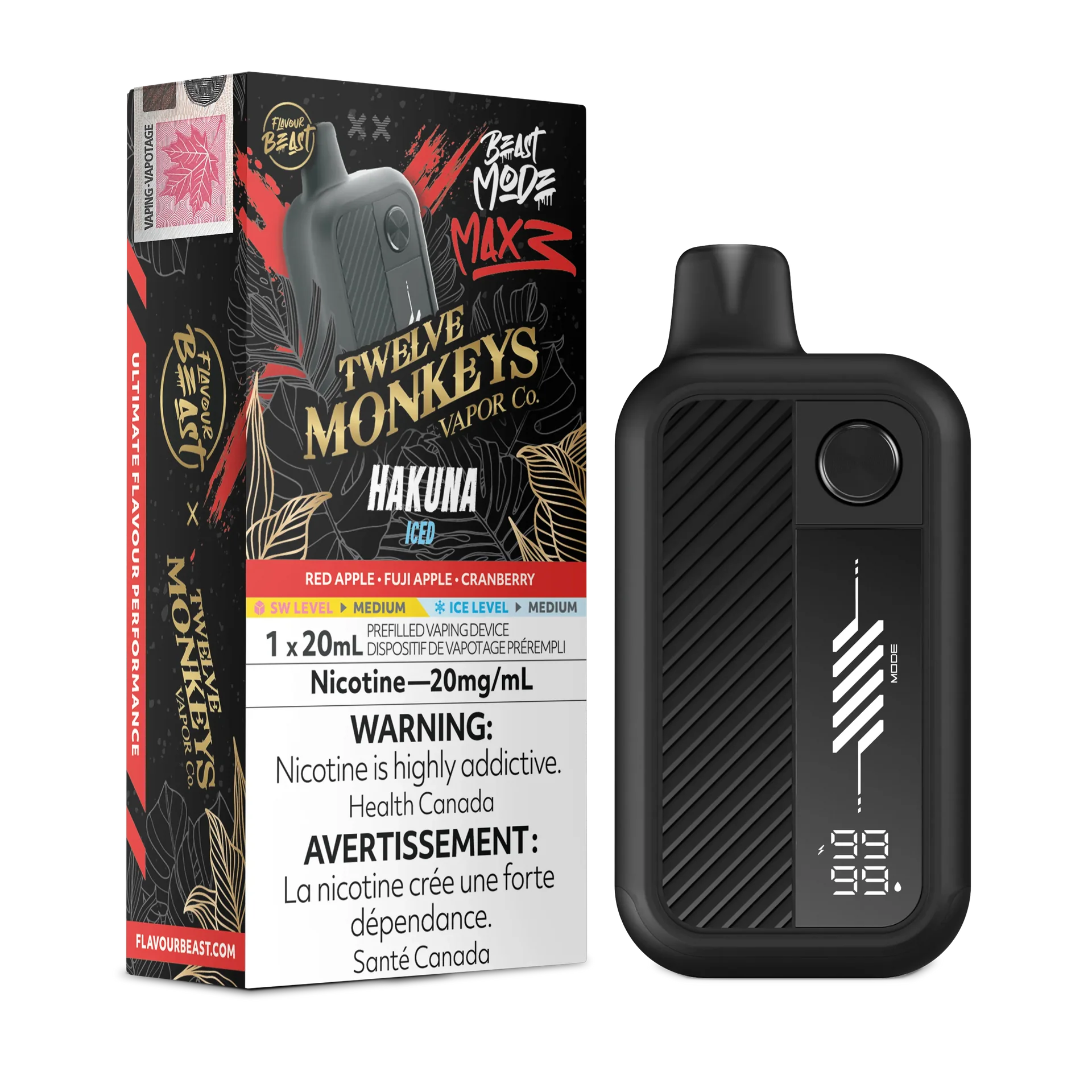 Hakuna Iced Flavour Beast Mode Max 3 - Disposable Vape 60K by FLAVOUR BEAST