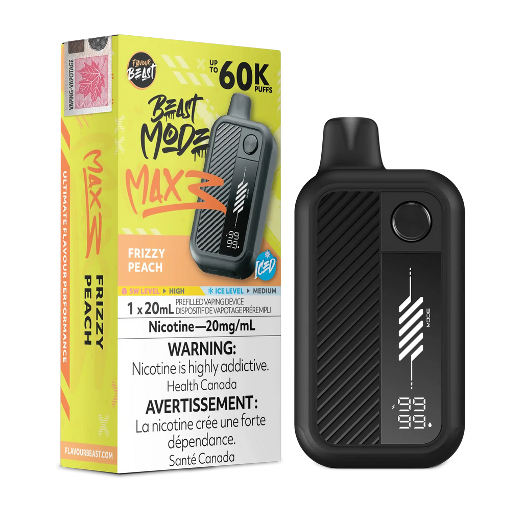 Frizzy Peach Iced Flavour Beast Mode Max 3 - Disposable Vape 60K