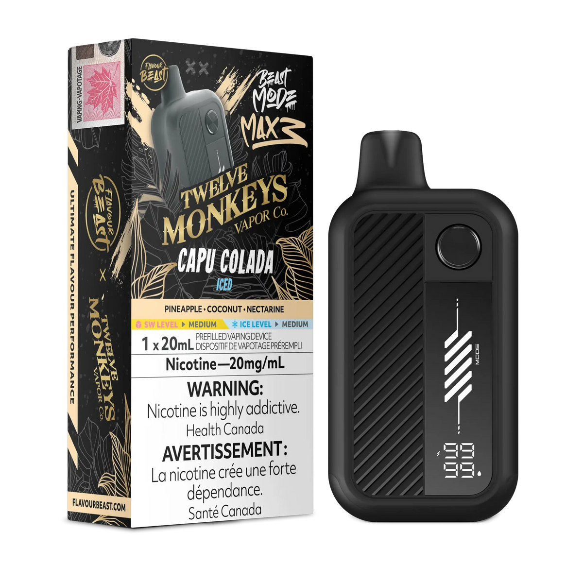 Capu Colada Iced Flavour Beast Mode Max 3 - Disposable Vape 60K