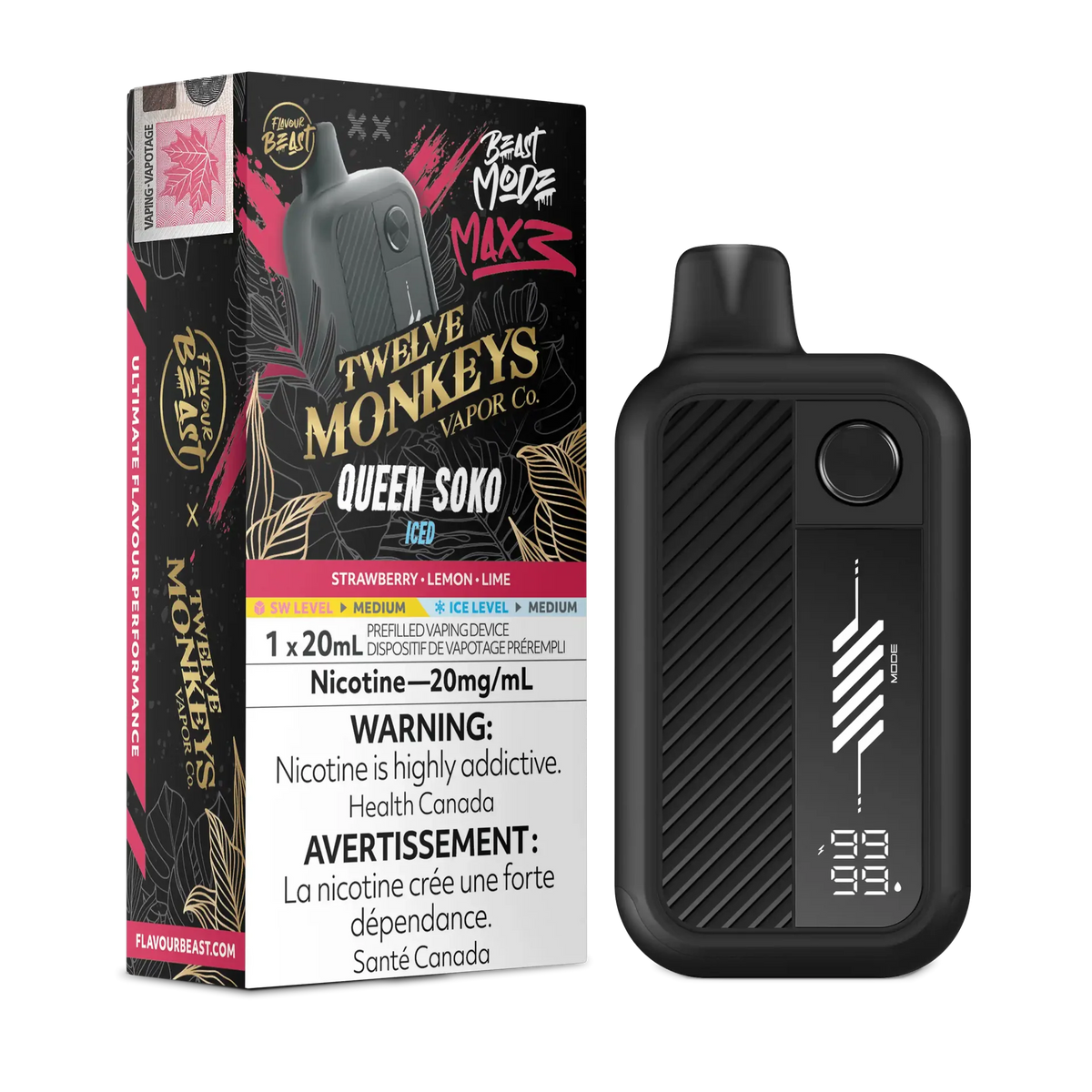 Queen Soko Iced Flavour Beast Mode Max 3 - Disposable Vape 60K