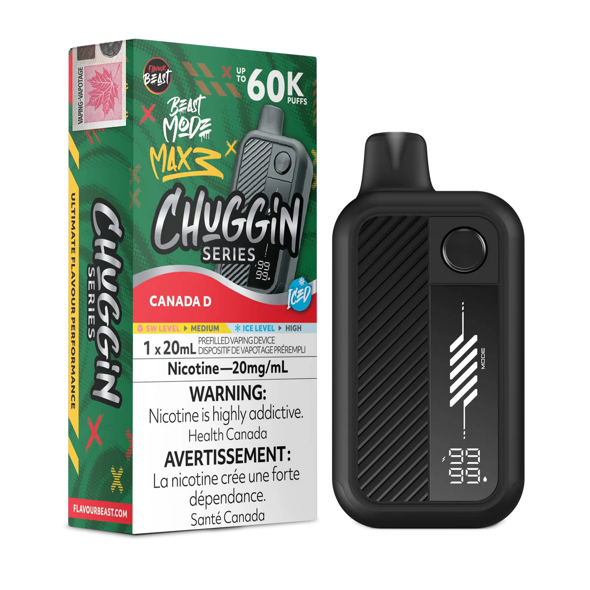 Canada D Iced Flavour Beast Mode Max 3 - Disposable Vape 60K