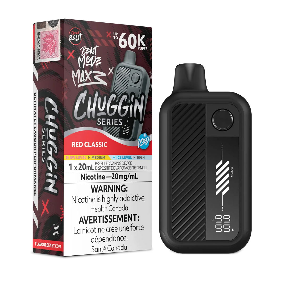 Red Classic Iced Flavour Beast Mode Max 3 - Disposable Vape 60K