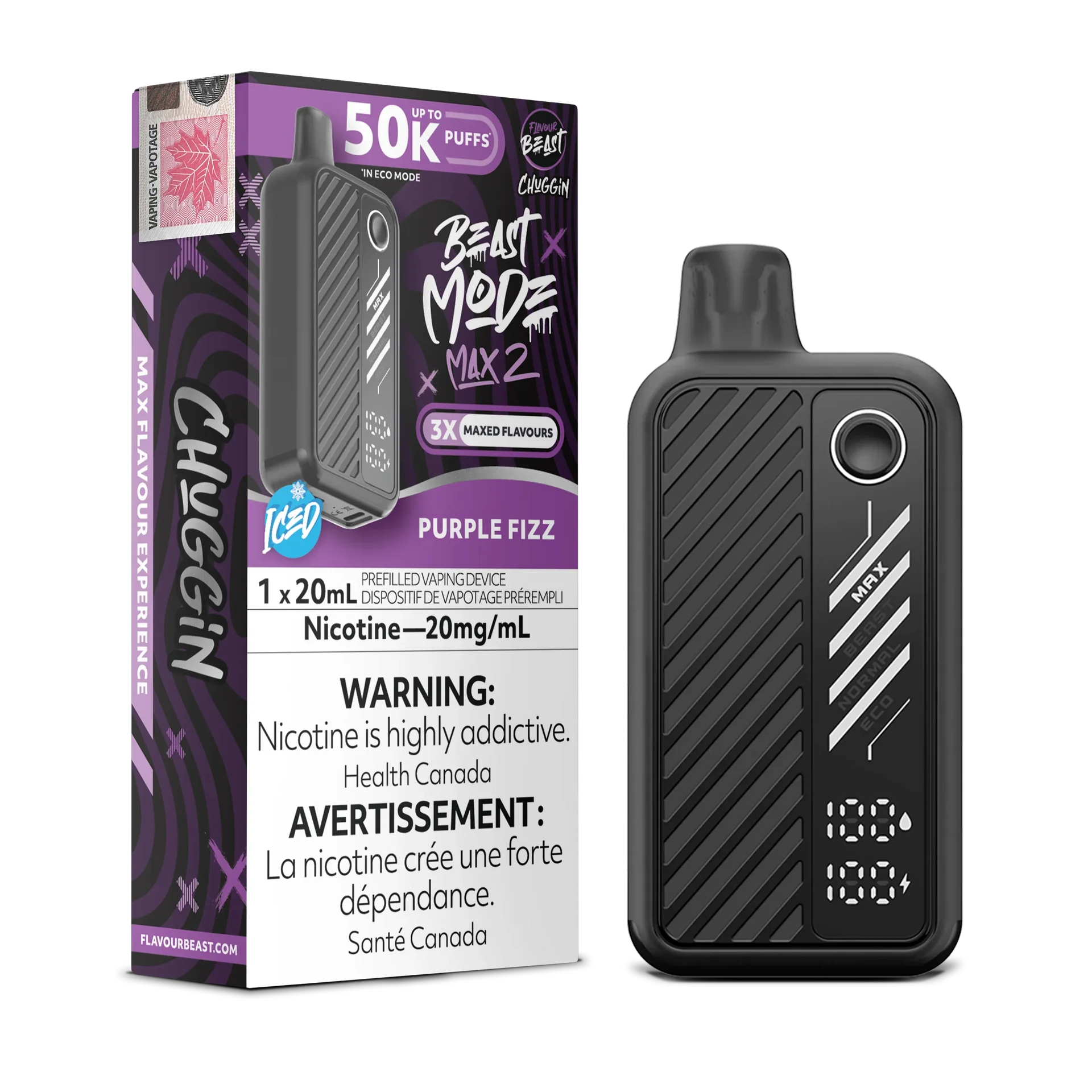 Purple Sparkle Flavour Beast Mode Max 2 - Disposable 50K by FLAVOUR BEAST