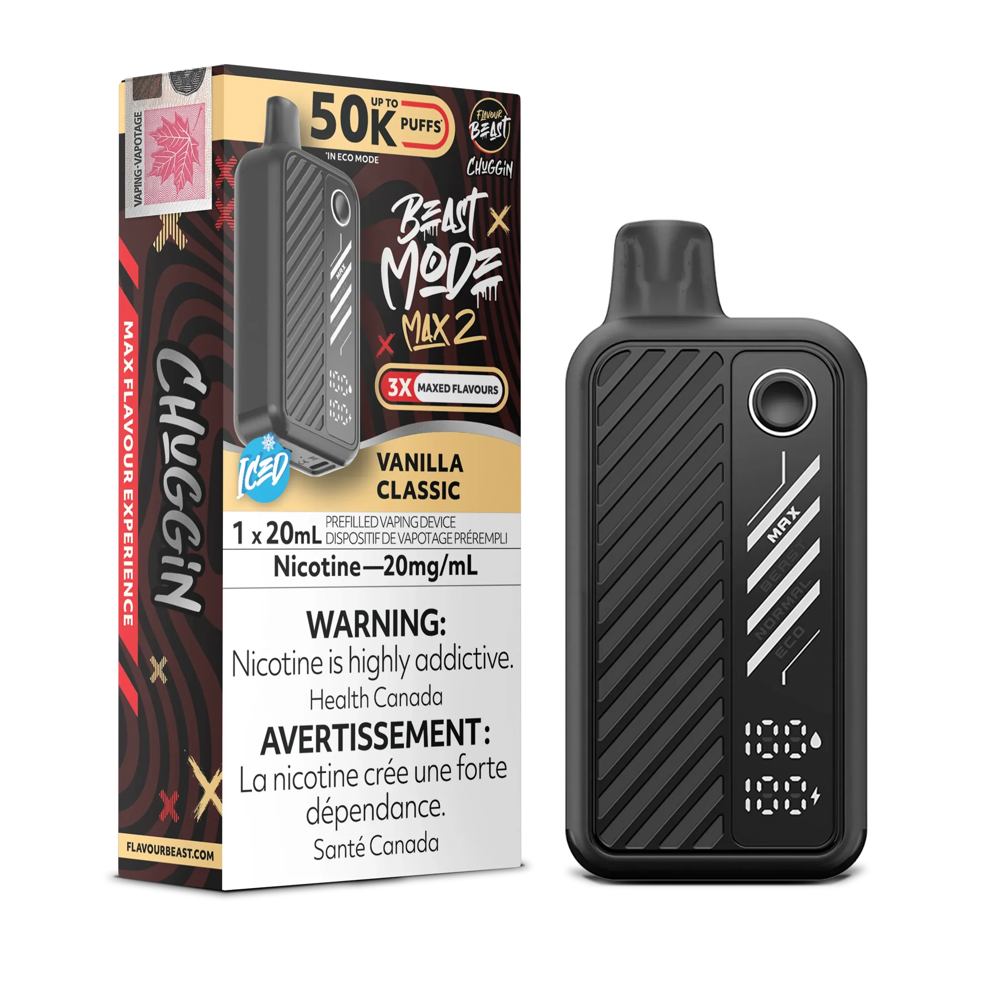 Vanilla Classic Flavour Beast Mode Max 2 - Disposable 50K by FLAVOUR BEAST