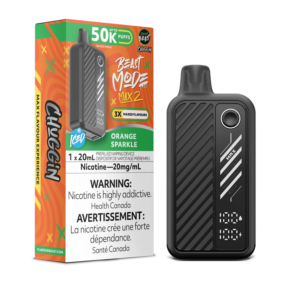 Orange Sparkle Flavour Beast Mode Max 2 - Disposable 50K