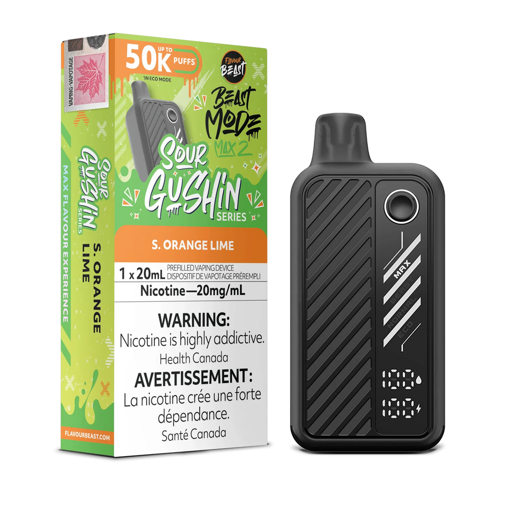 Sour Gushin S. Raspberry Lemon Flavour Beast Mode Max 2 - Disposable 50K by FLAVOUR BEAST — view 1