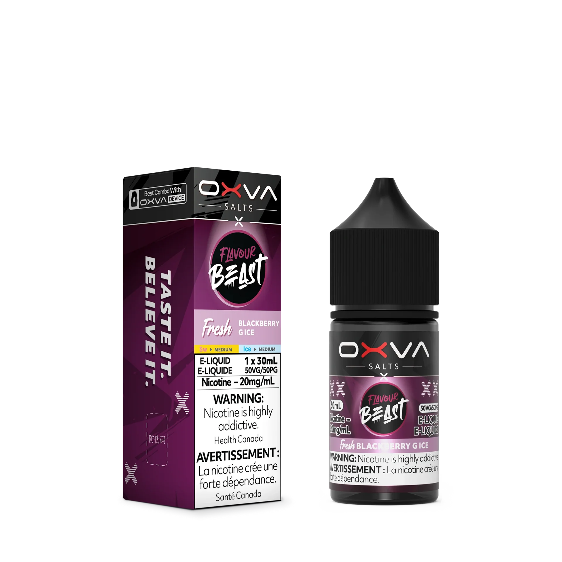 Fresh Blackberry G Ice by Flavour Beast x OXVA E-Liquid Salt by FLAVOUR BEAST X OXVA — view 2